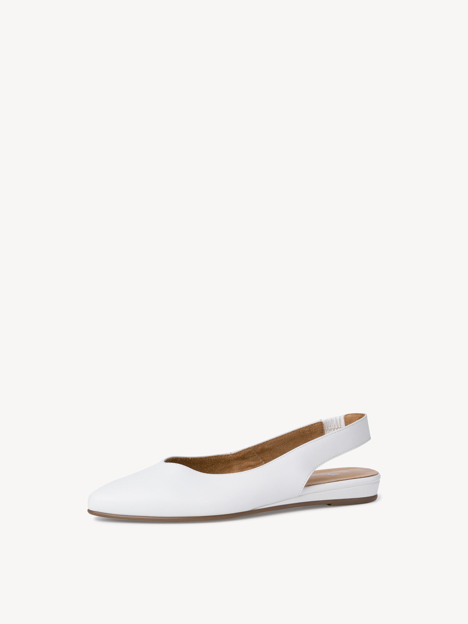 Leather Sling Pumps - White
