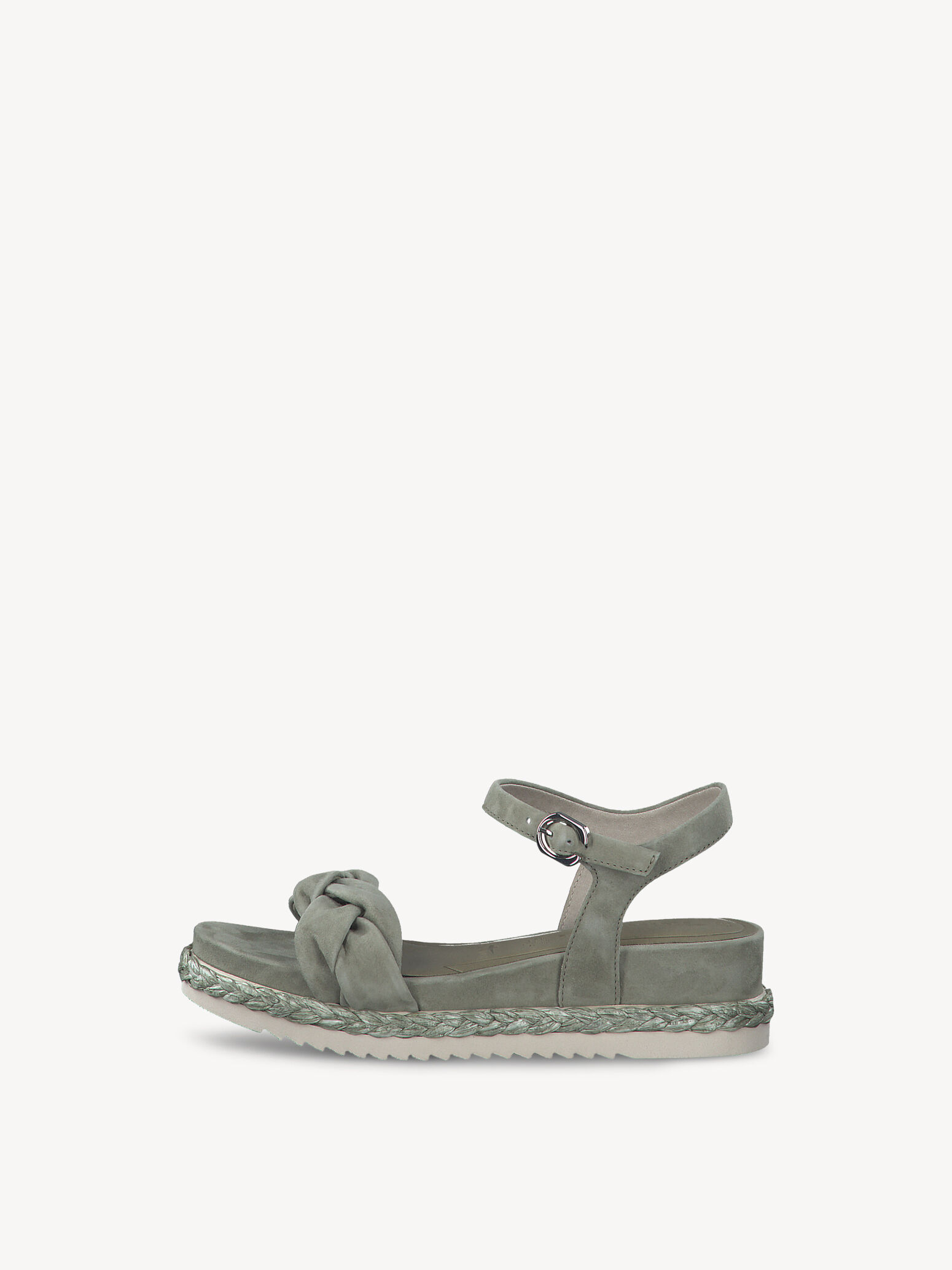 Leather Heeled Sandal - Green