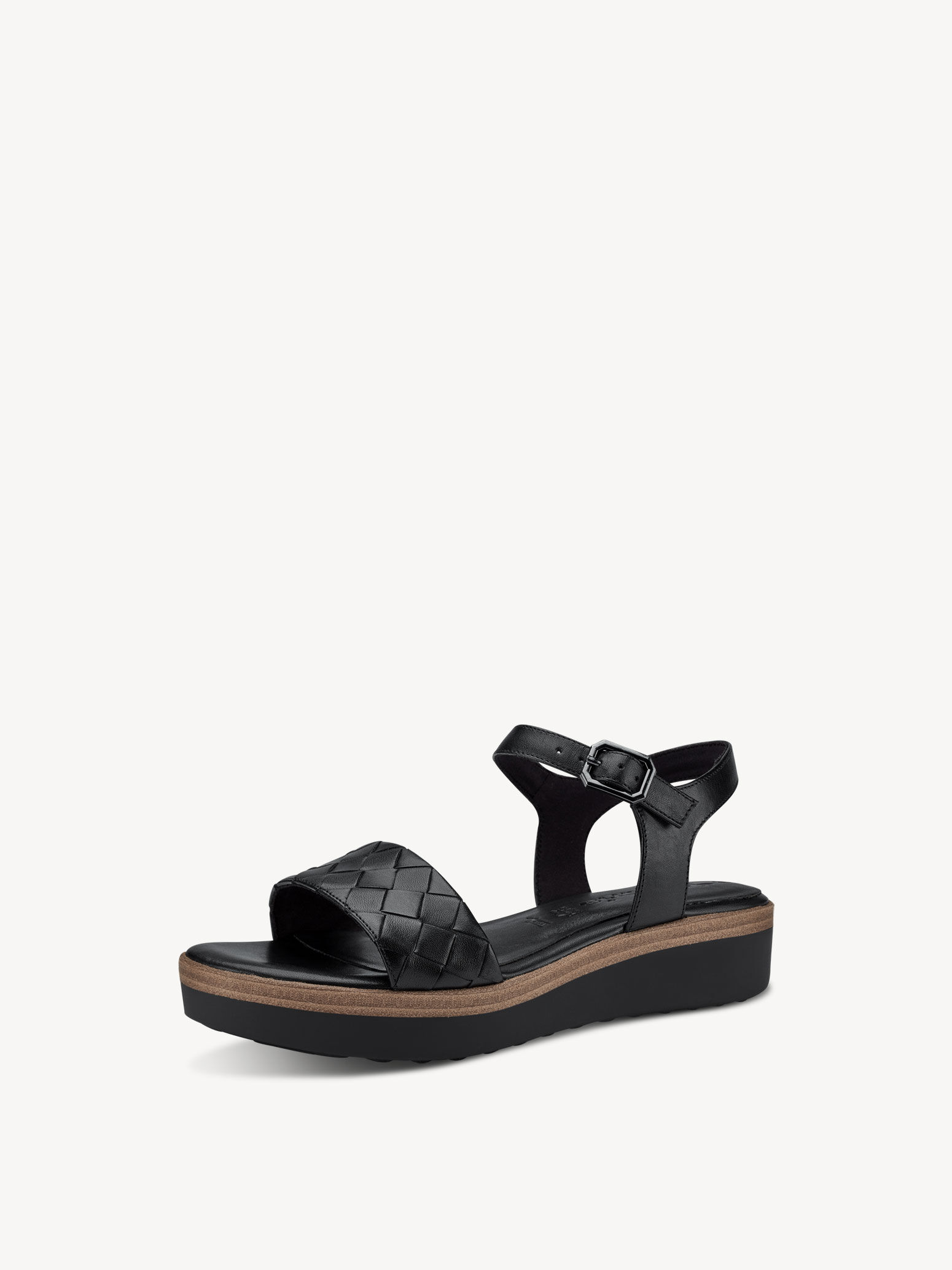 Leather Heeled Sandal - Black