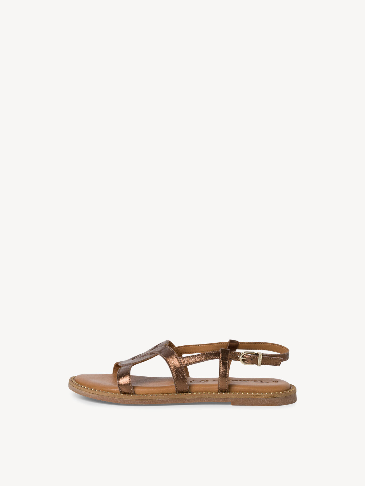 Leather Sandal - Metallic