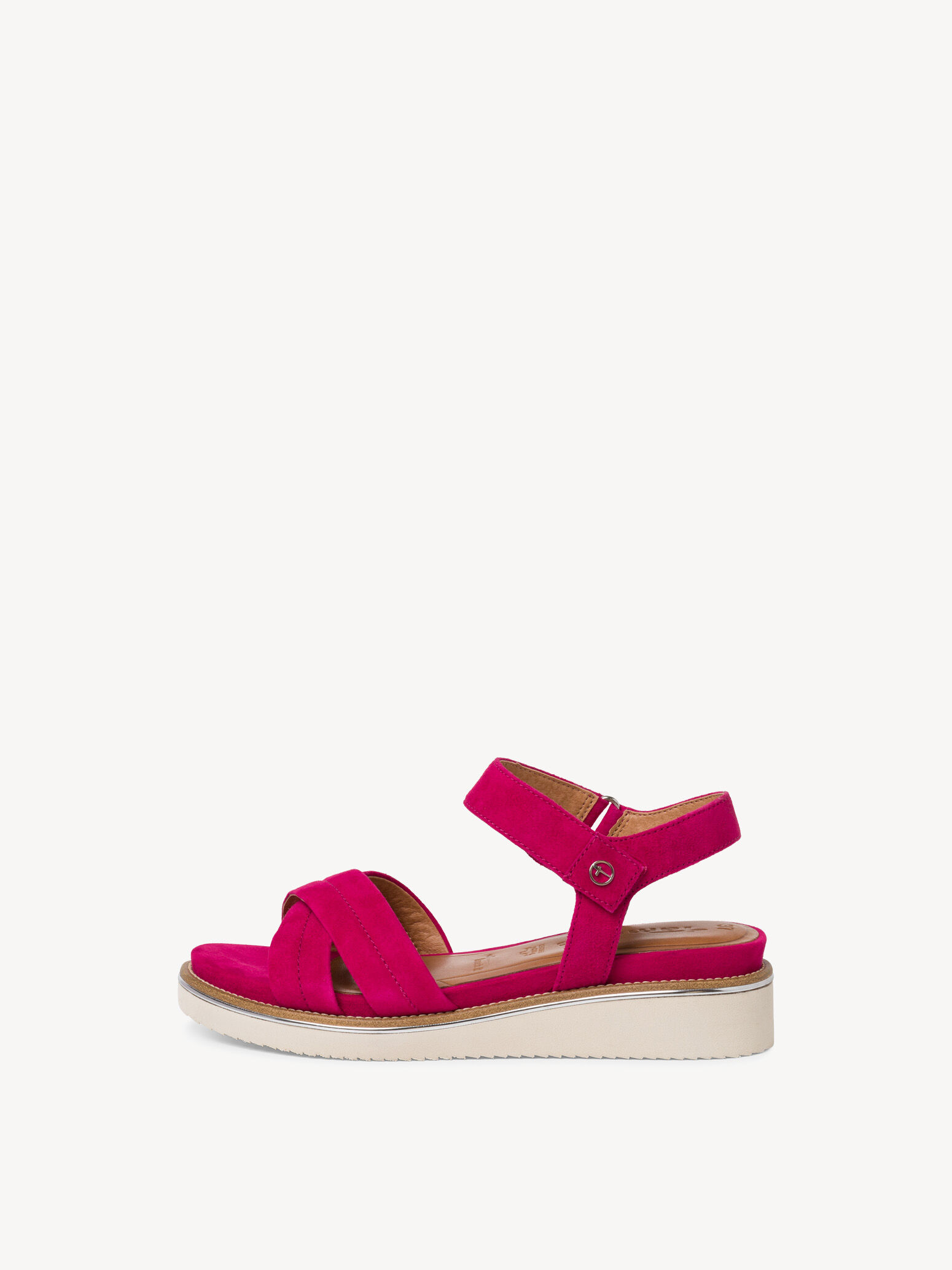Leather Heeled Sandal - Pink