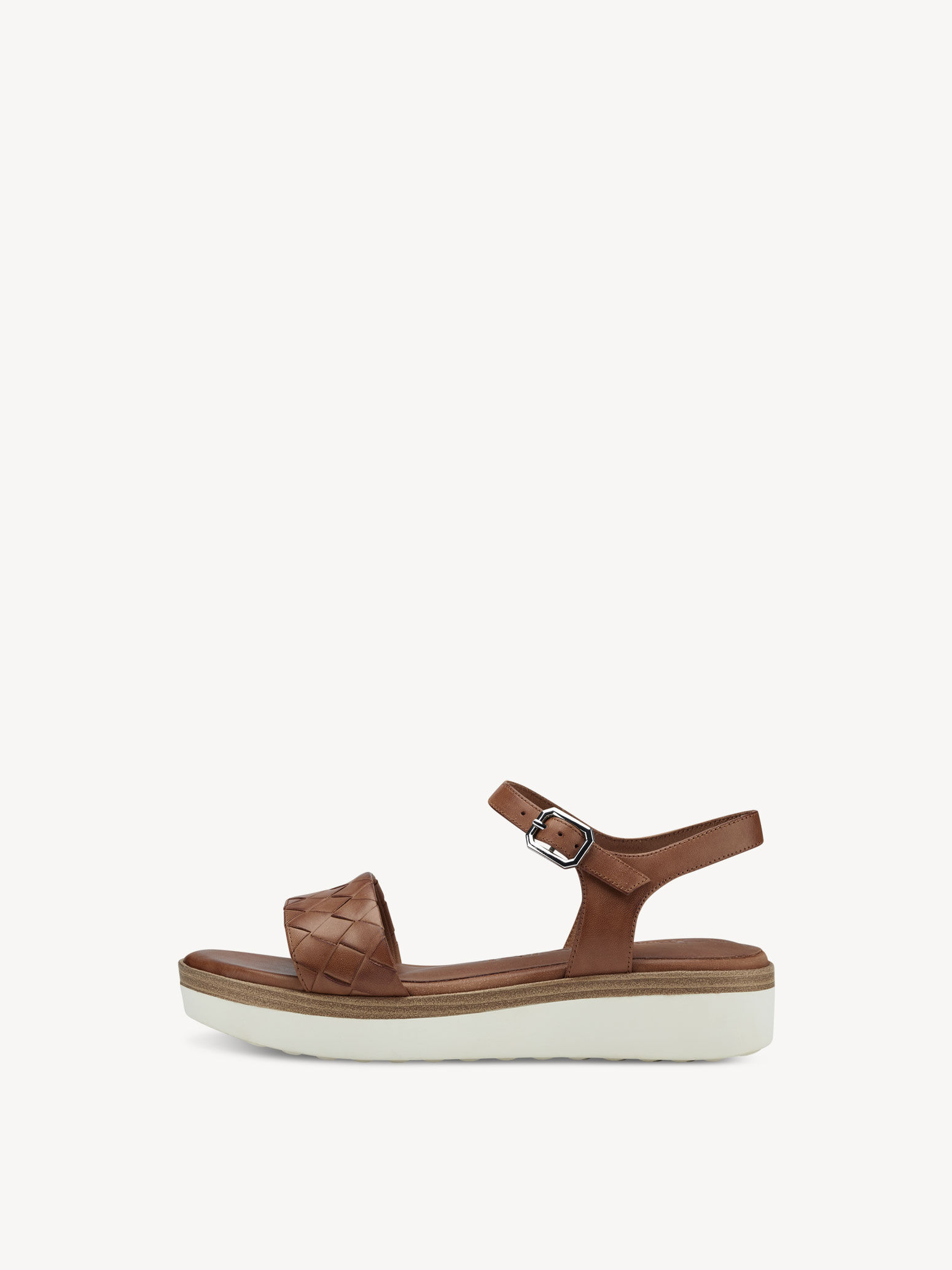 Leather Heeled Sandal - Brown