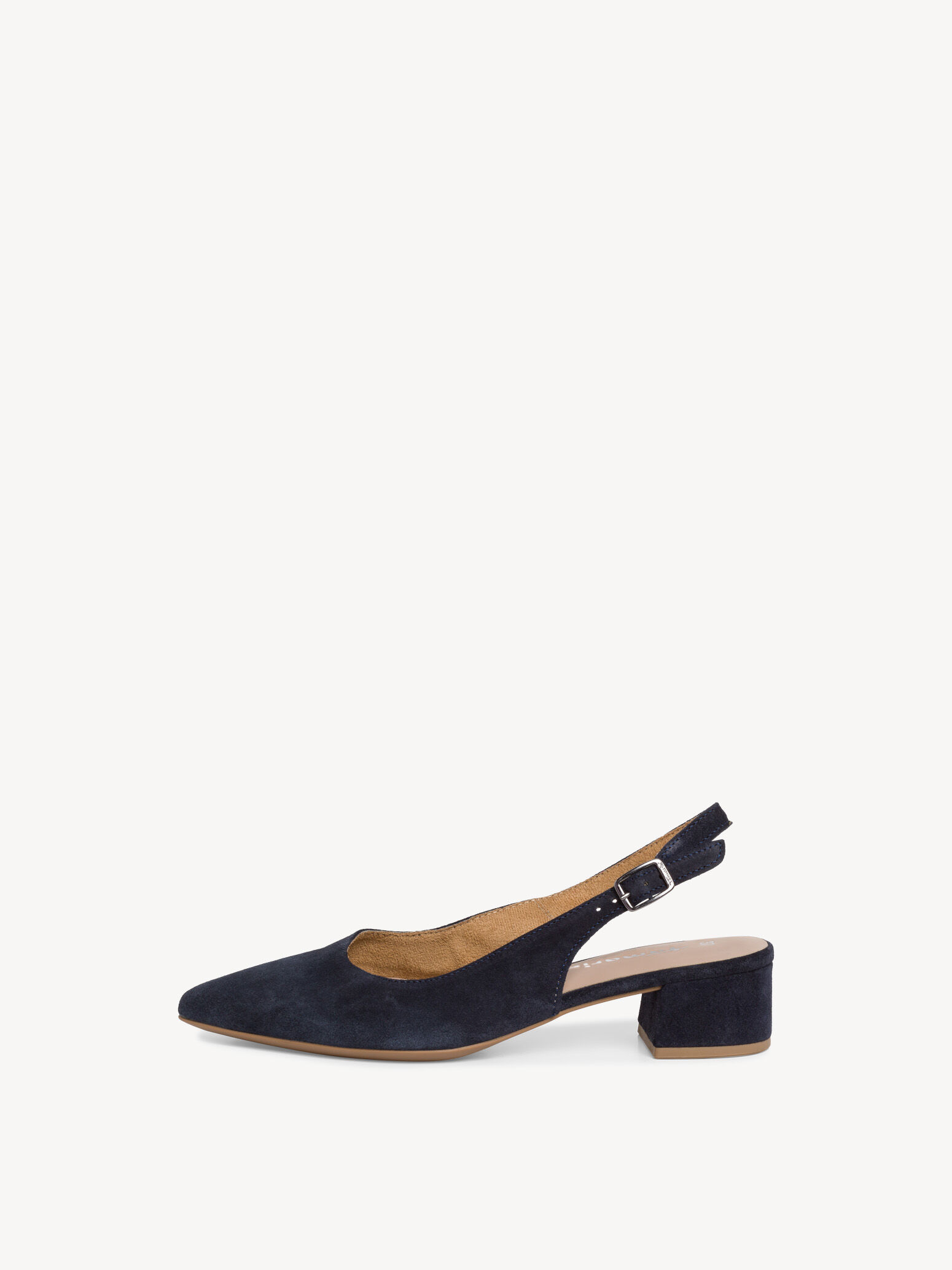 Leather Sling Pumps - Blue