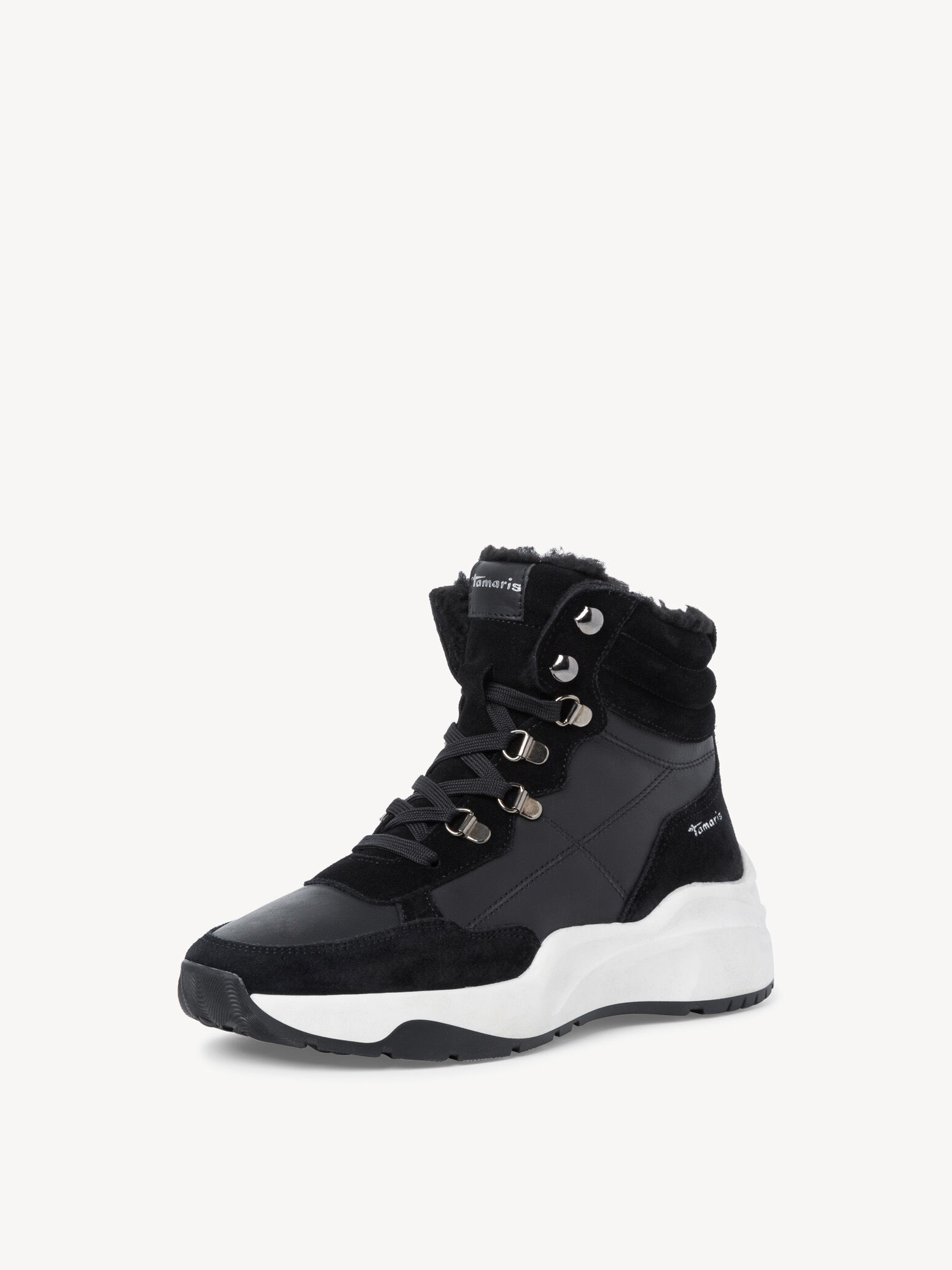 Leather Bootie - Black Warm Lining