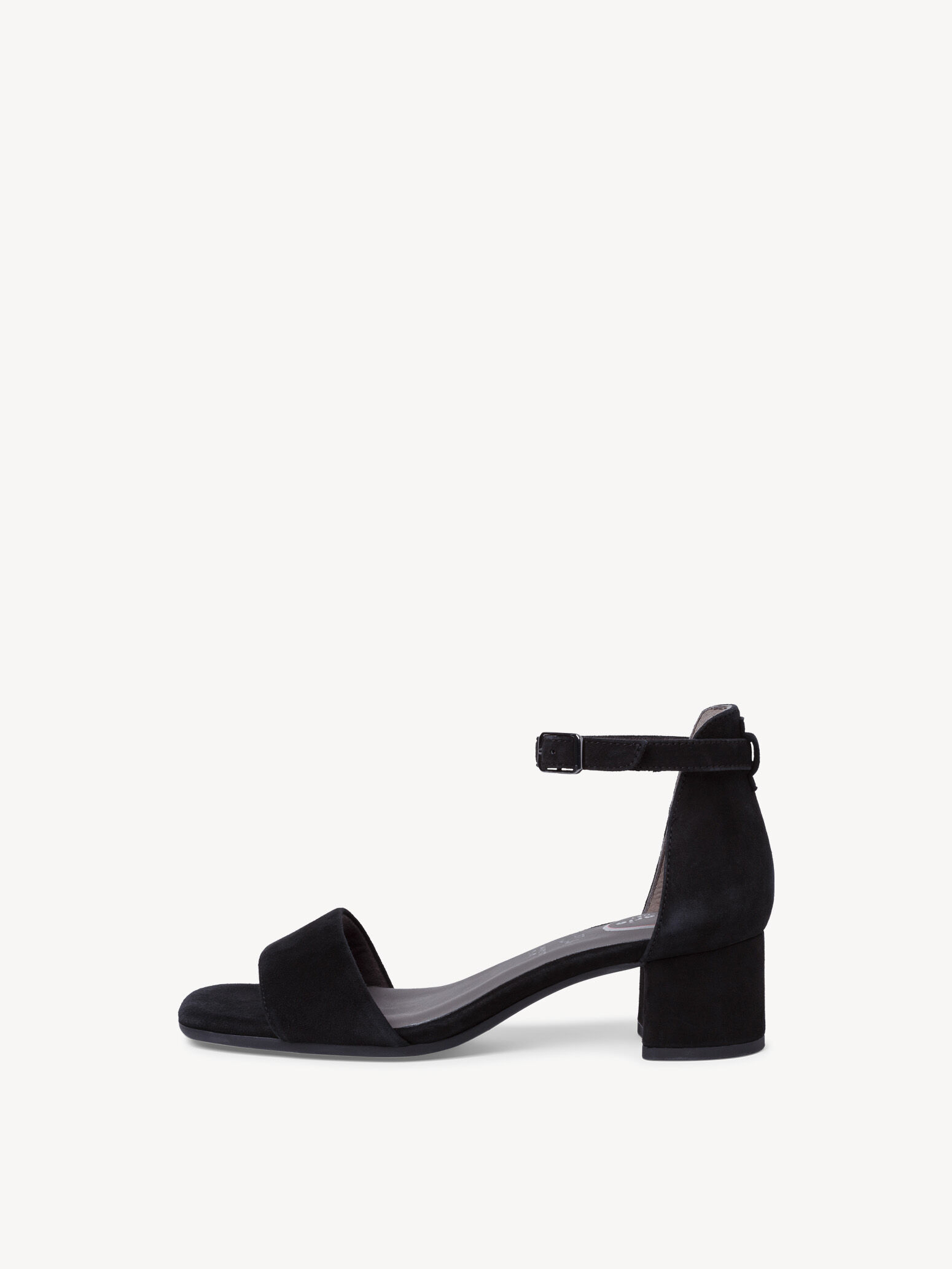 Leather Heeled Sandal - Black