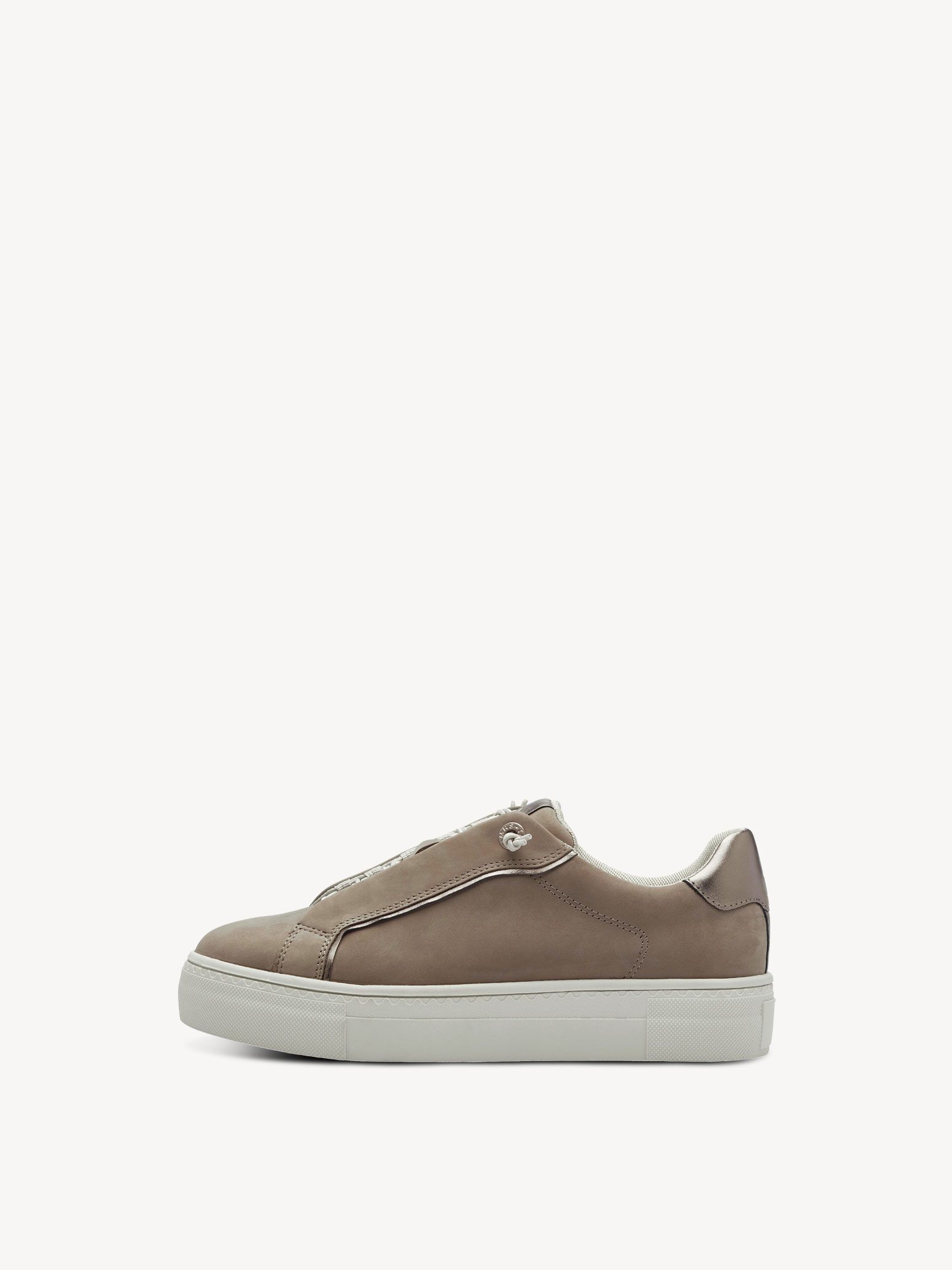 Leather Sneaker - Beige