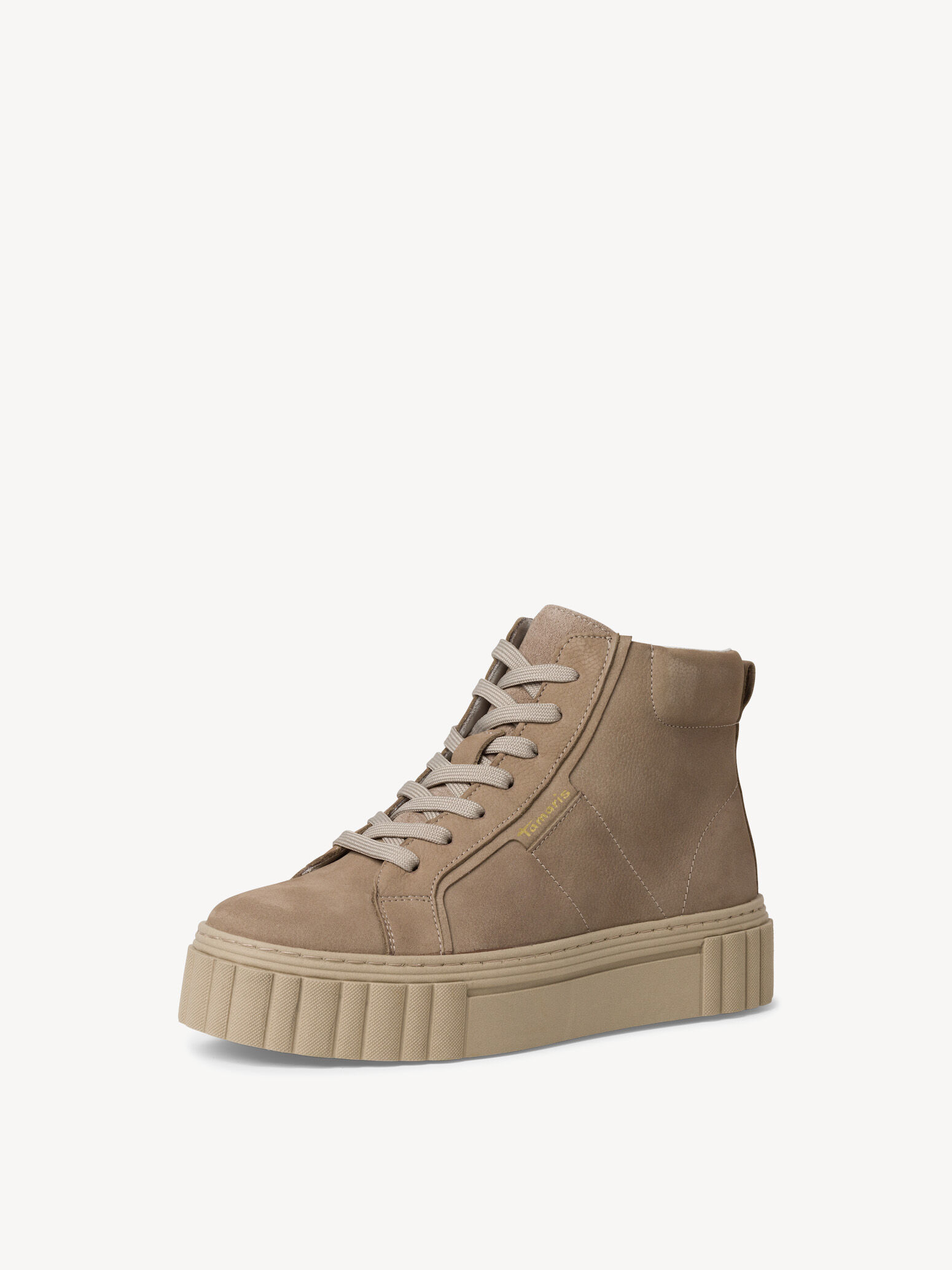 Leather Bootie - Beige