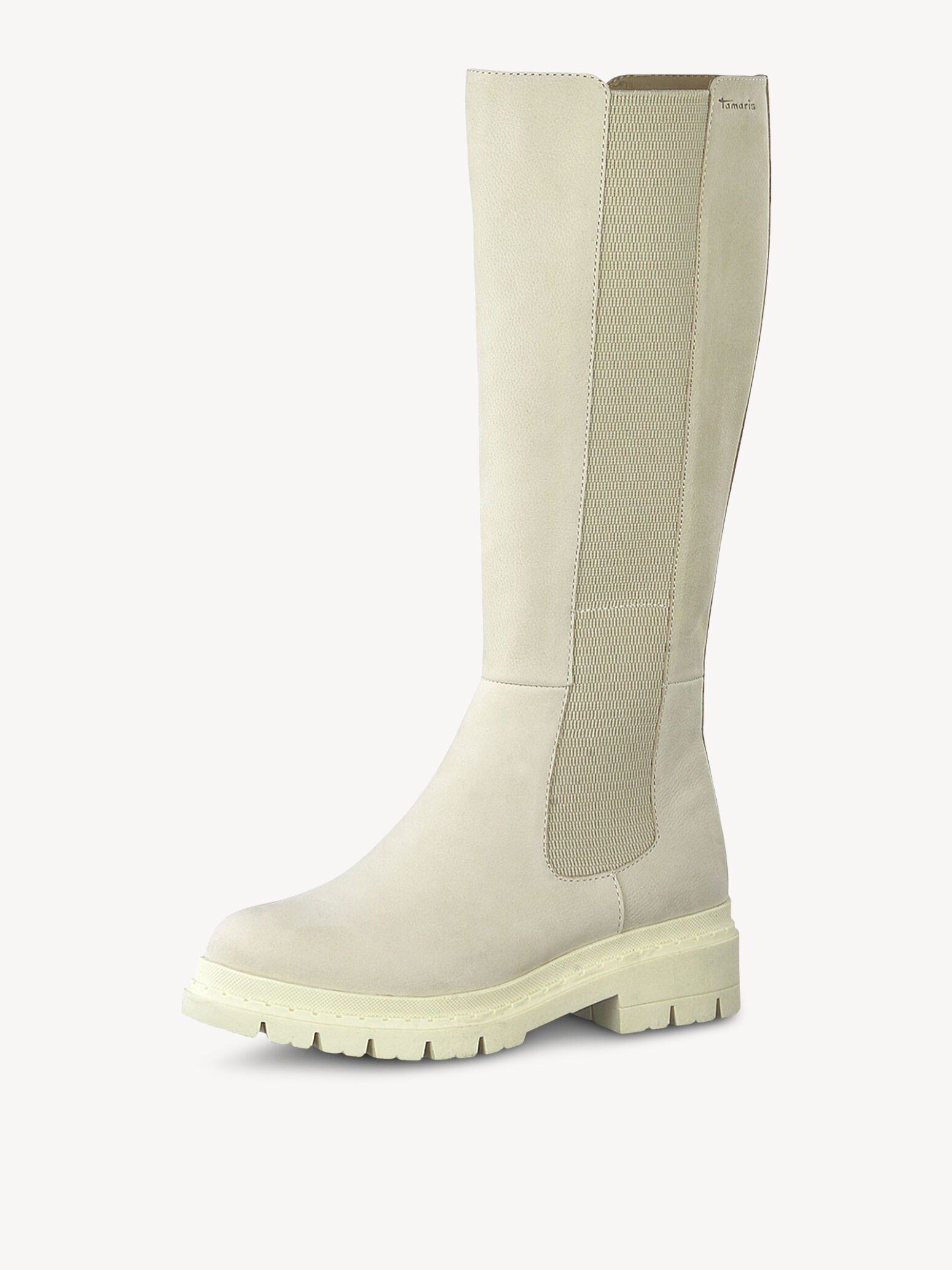 Leather Boots - Beige