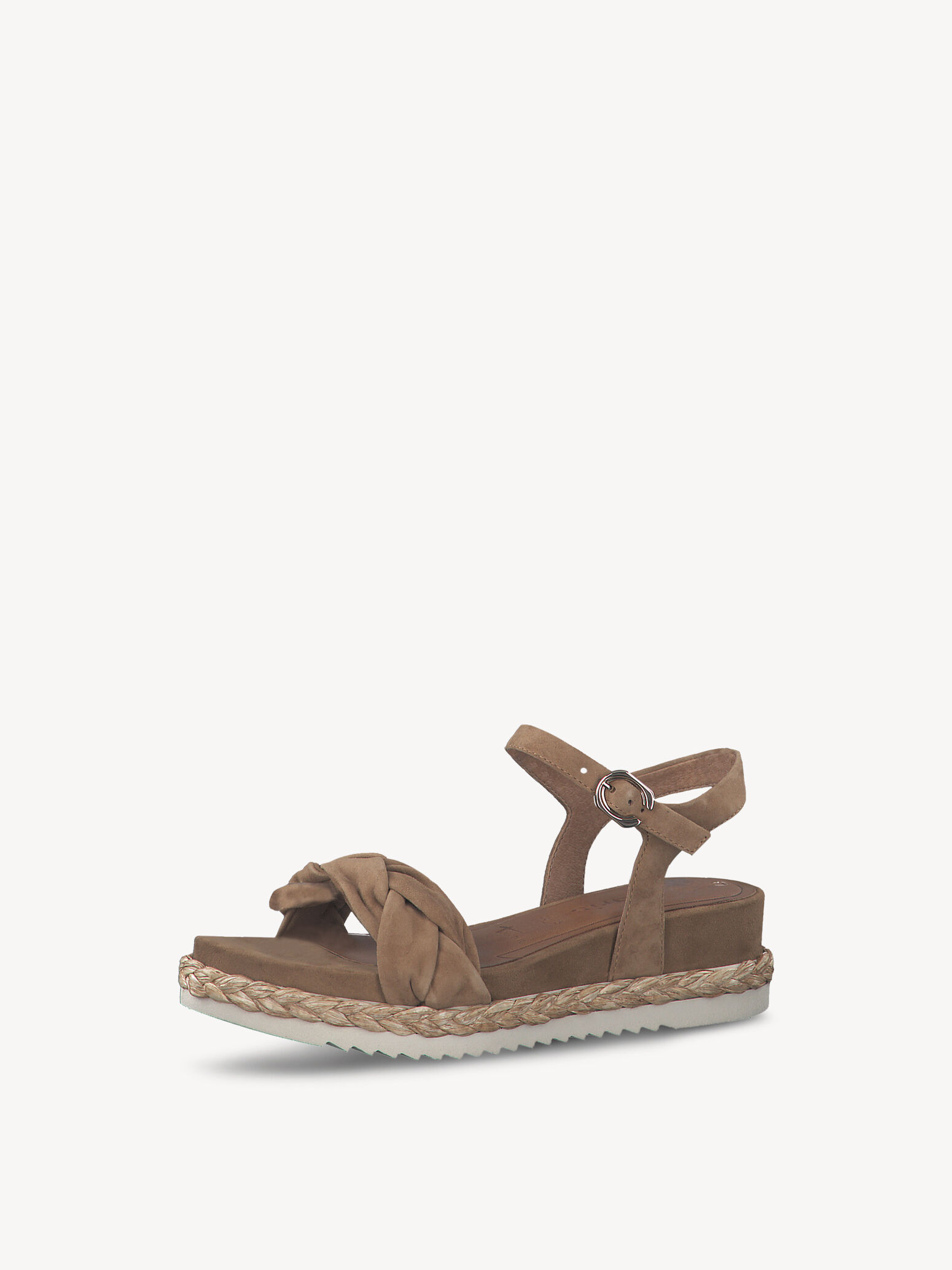 Leather Heeled Sandal - Brown