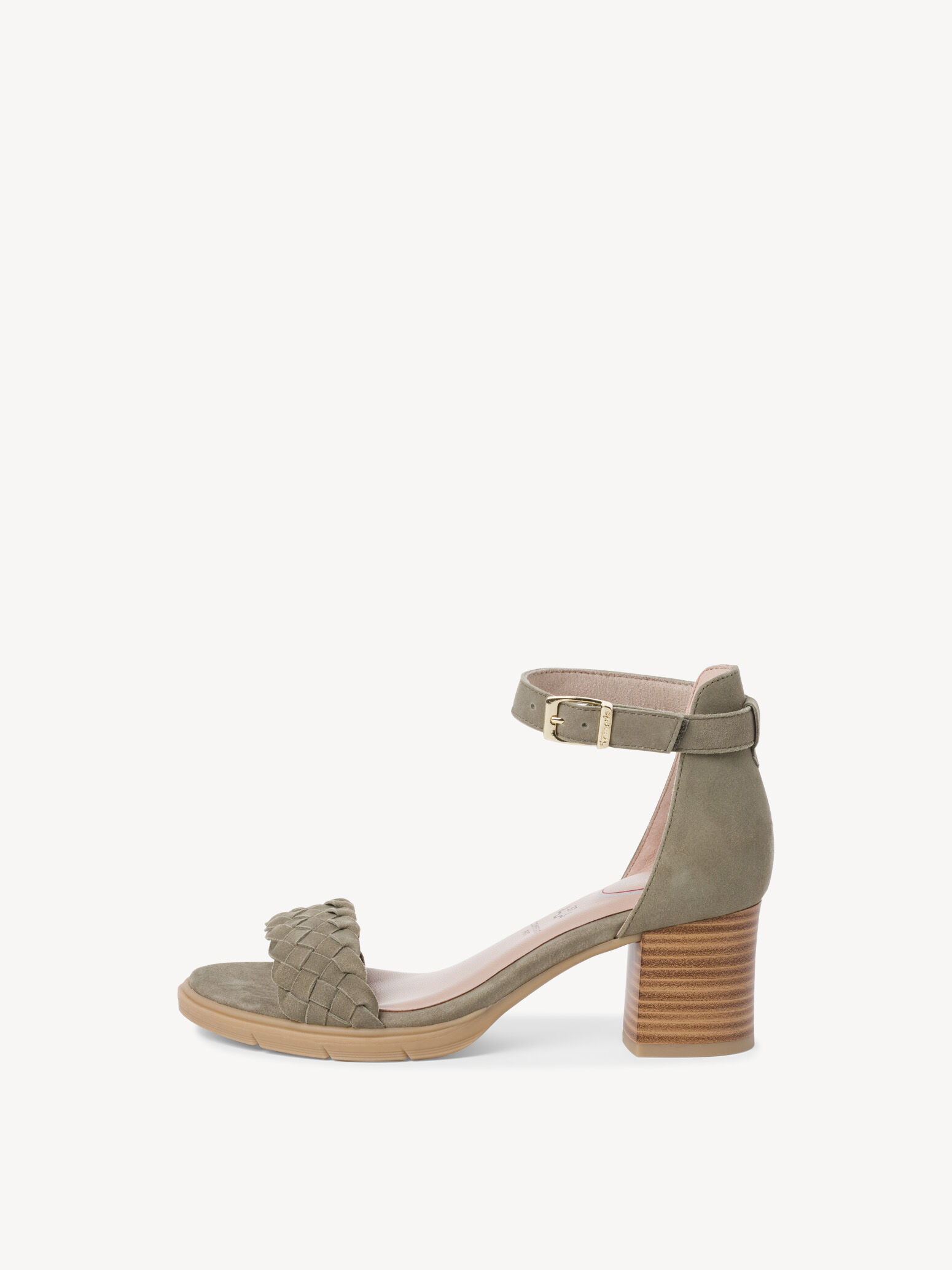Leather Heeled Sandal - Green