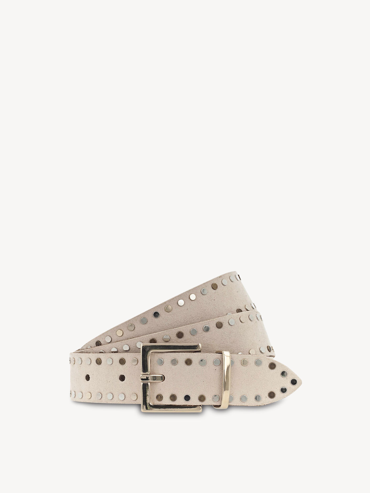 Leather Belt - Beige