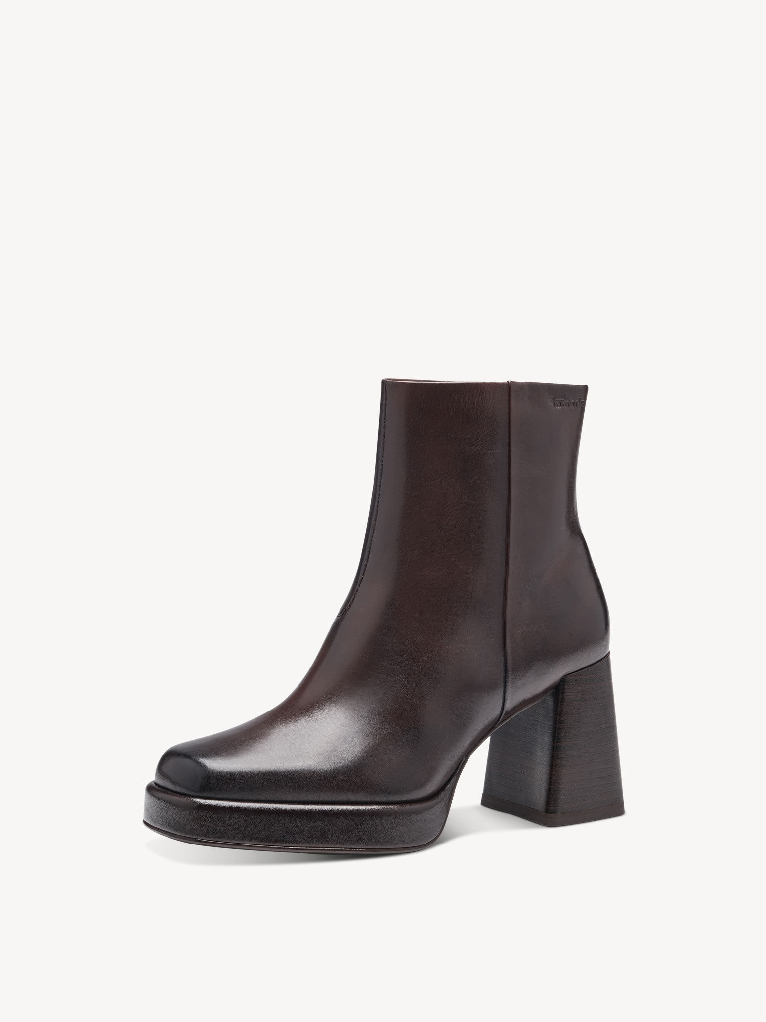 Leather Bootie - Brown