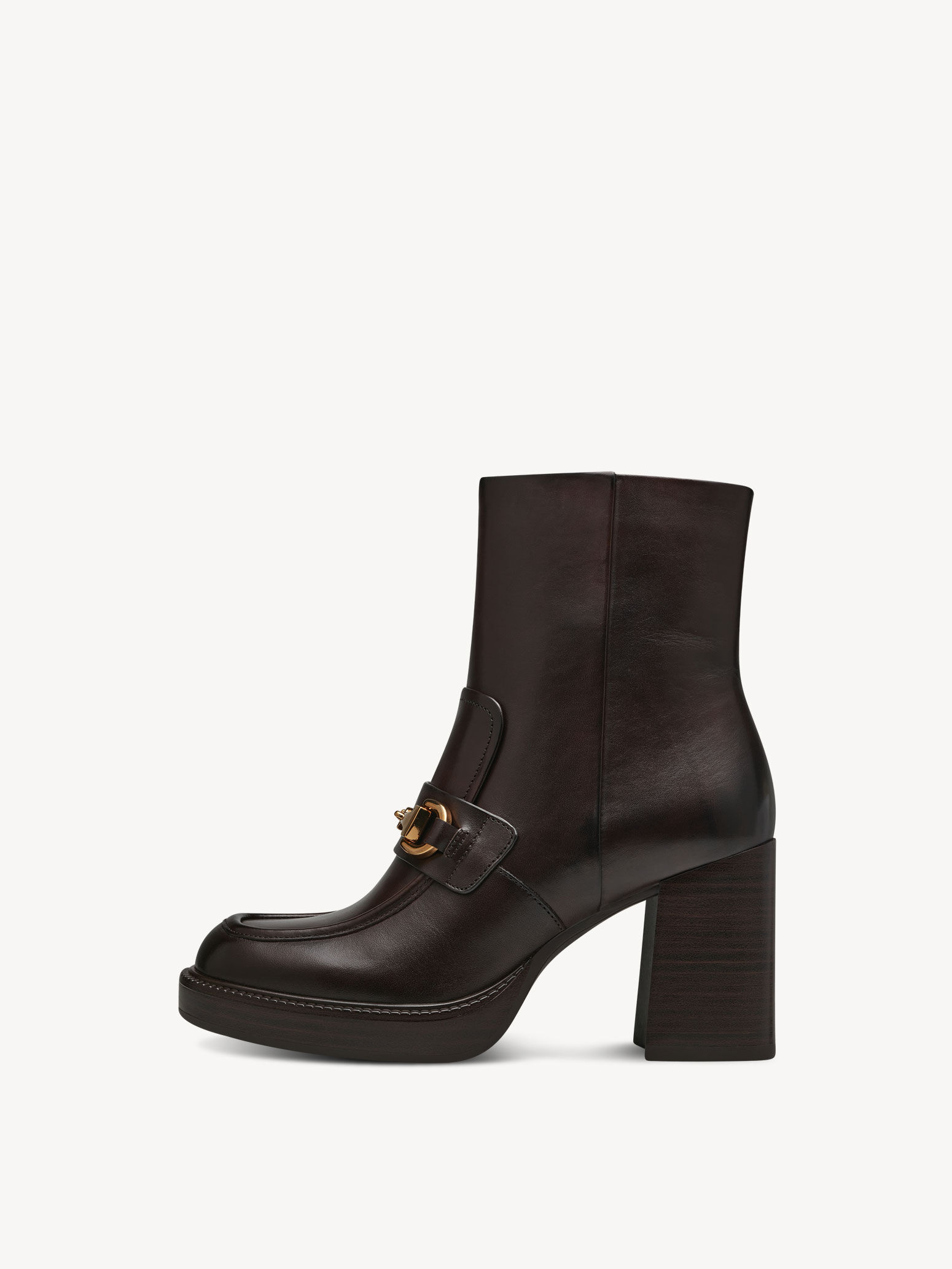 Leather Bootie - Brown