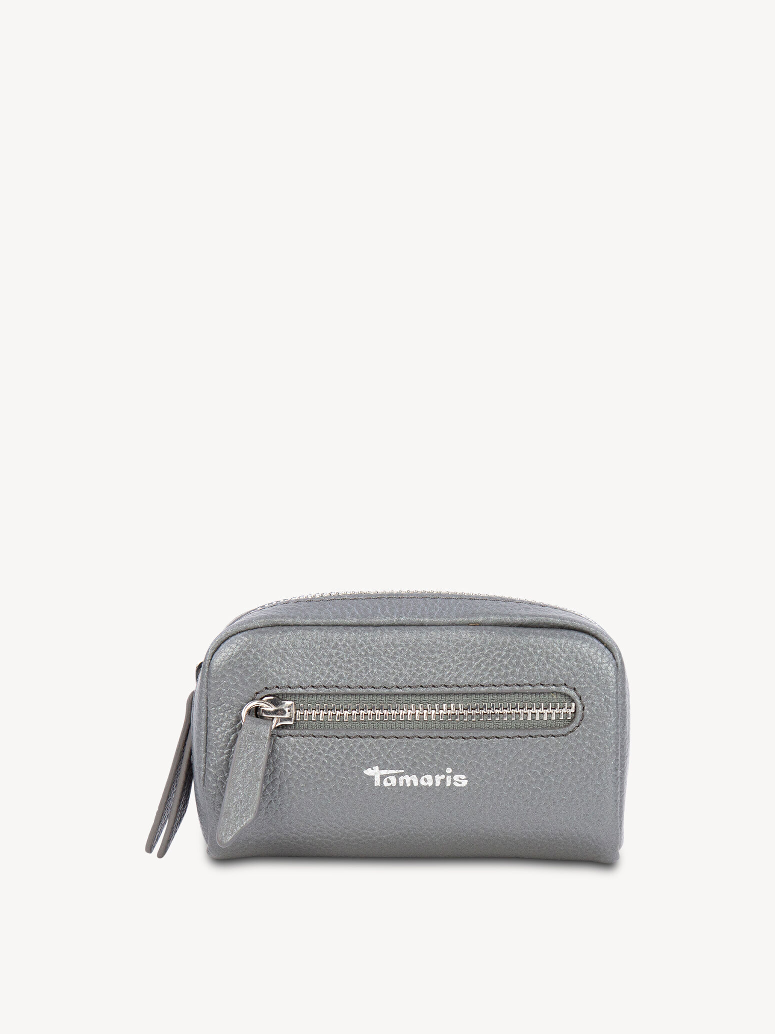 Leather Key Case - Silver