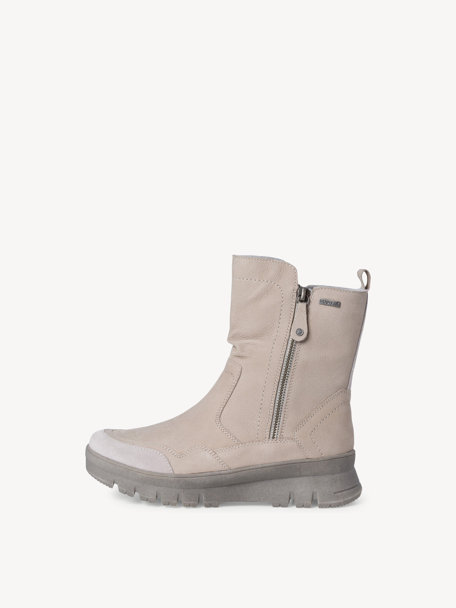 Leather Bootie - Grey