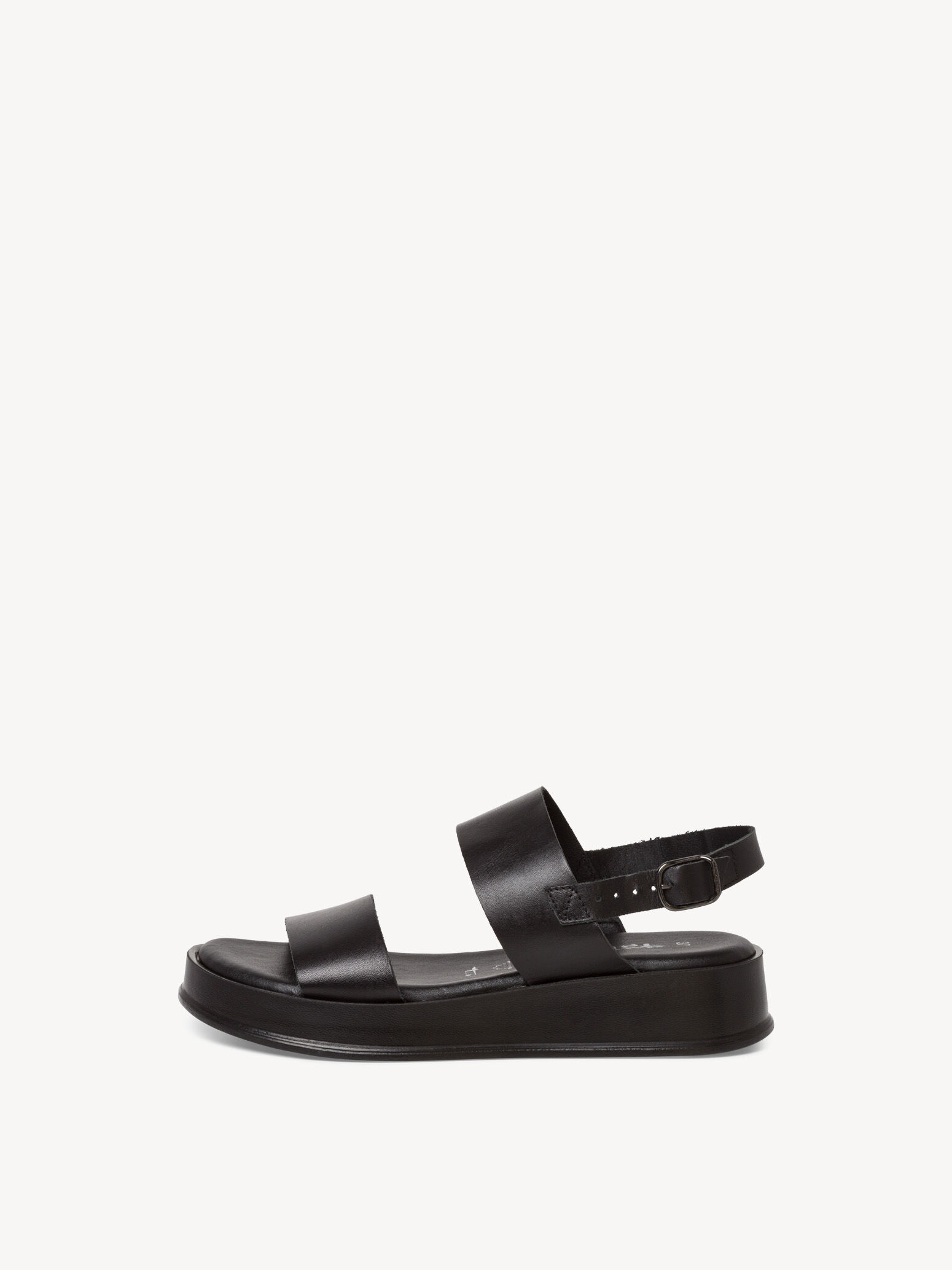 Leather Heeled Sandal - Black