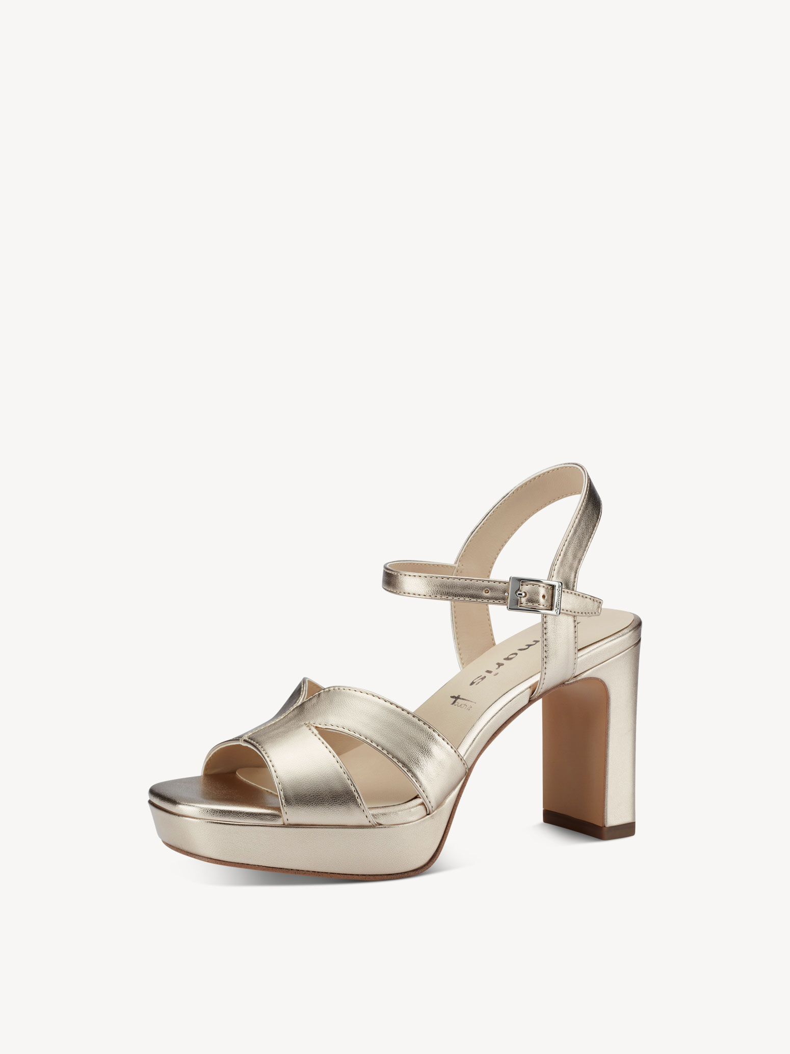 Heeled Sandal - Metallic