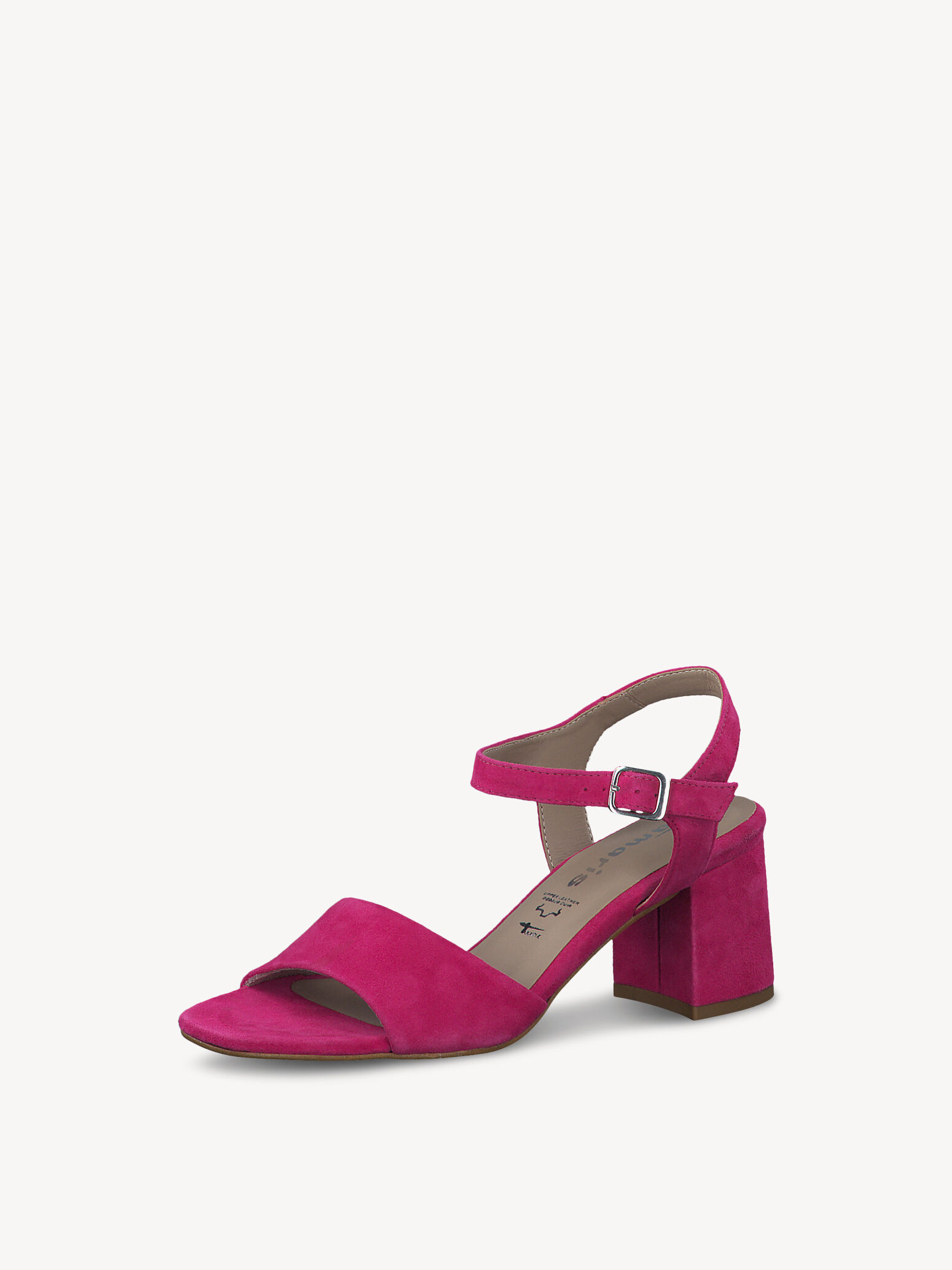 Leather Heeled Sandal - Pink