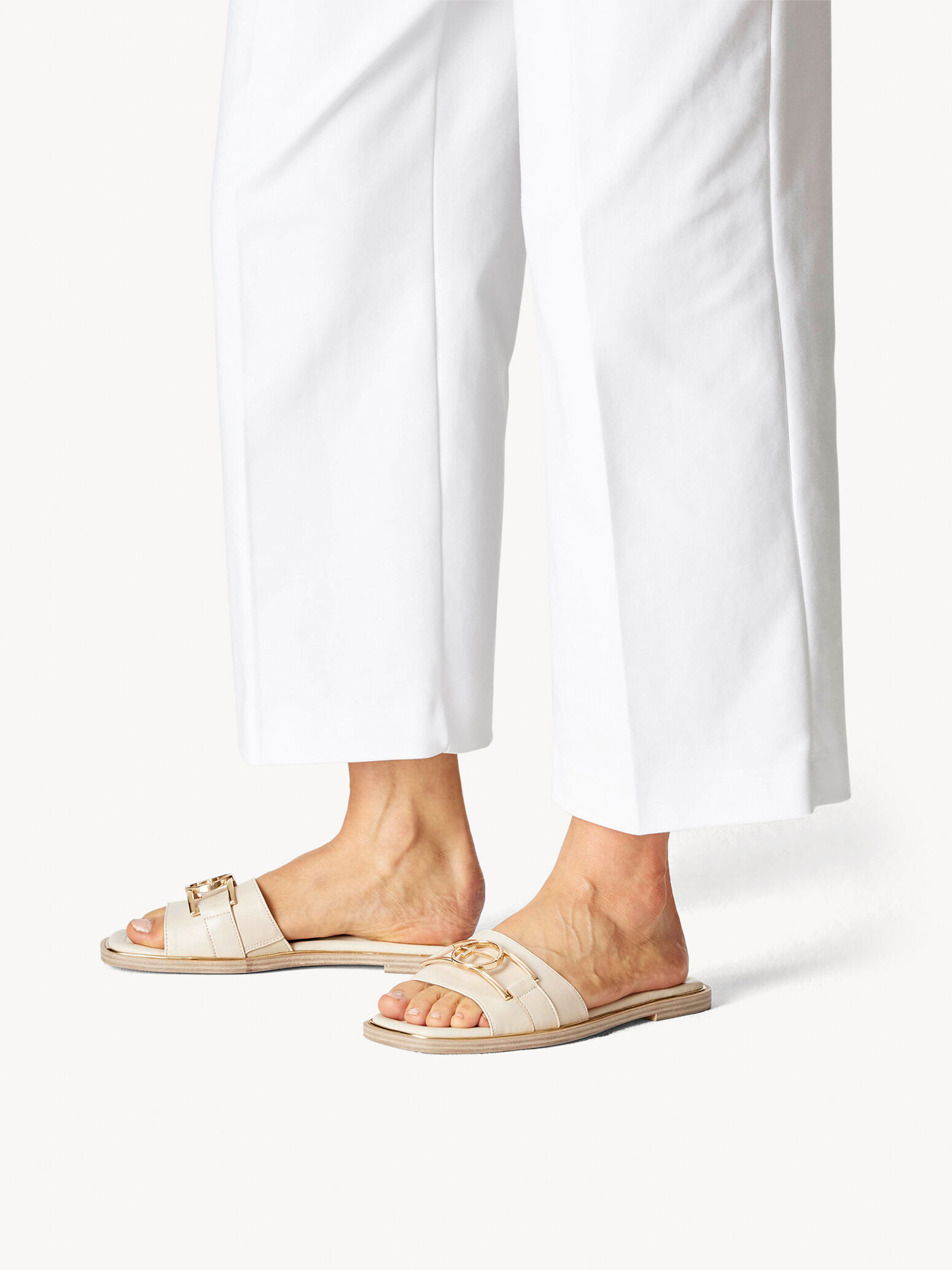 Leather Mule - Beige