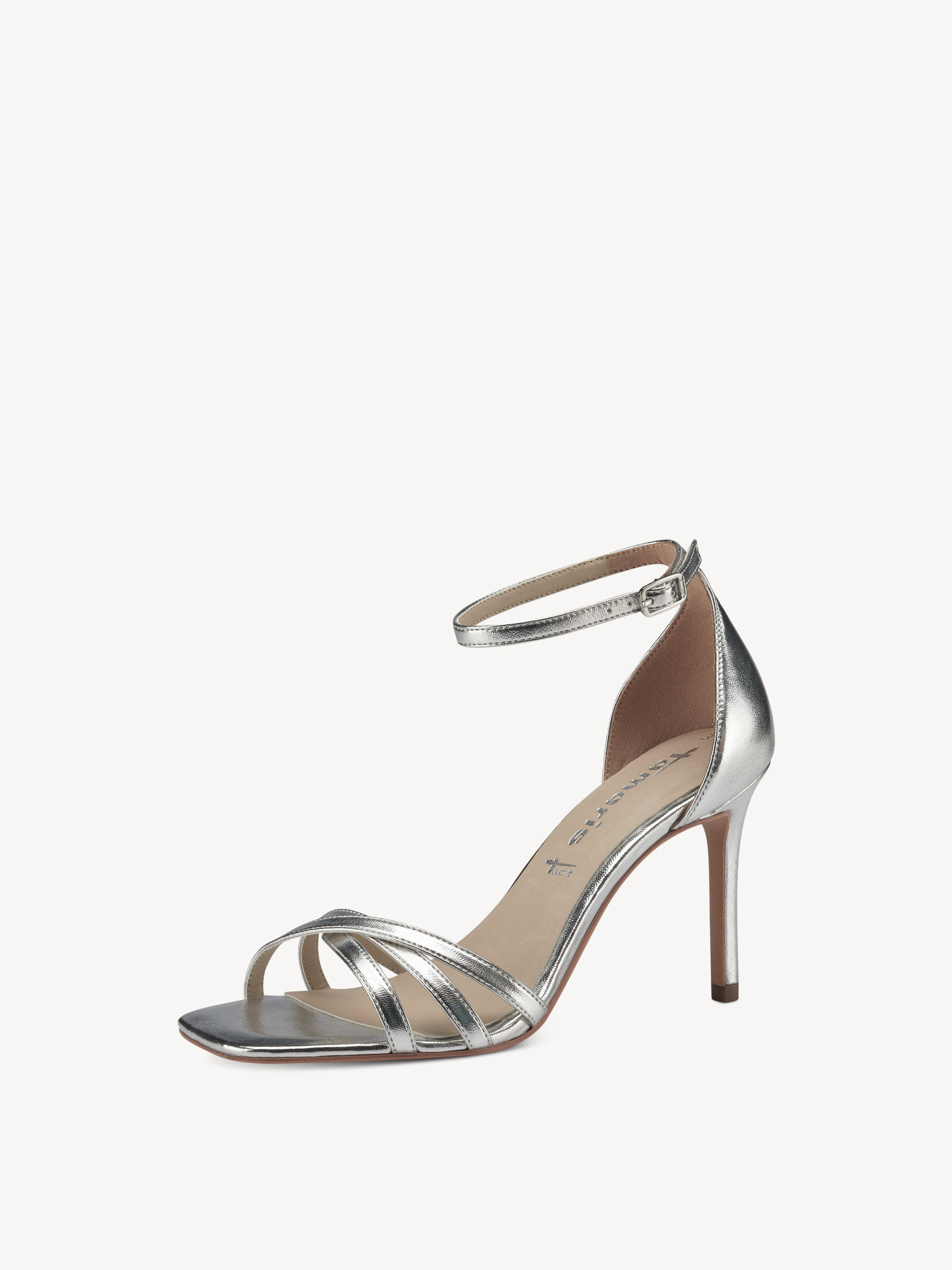 Heeled Sandal - Metallic