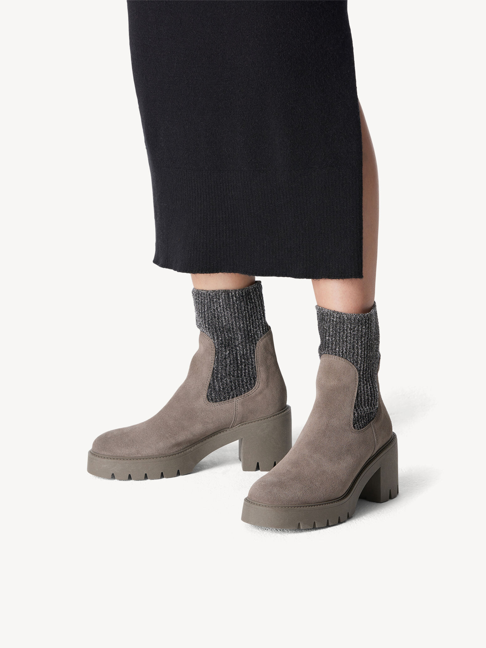 Leather Chelsea Boot - Grey