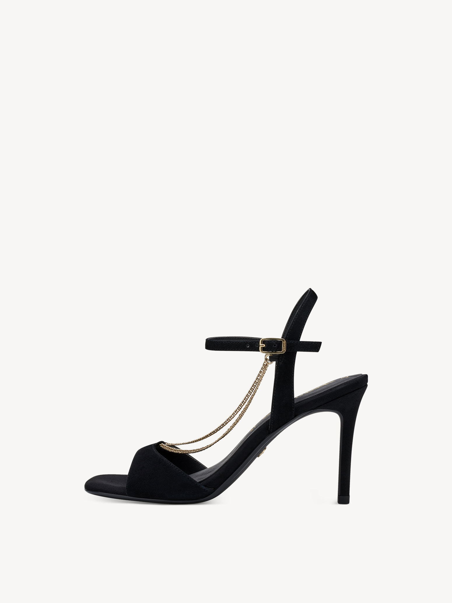 Leather Heeled Sandal - Black