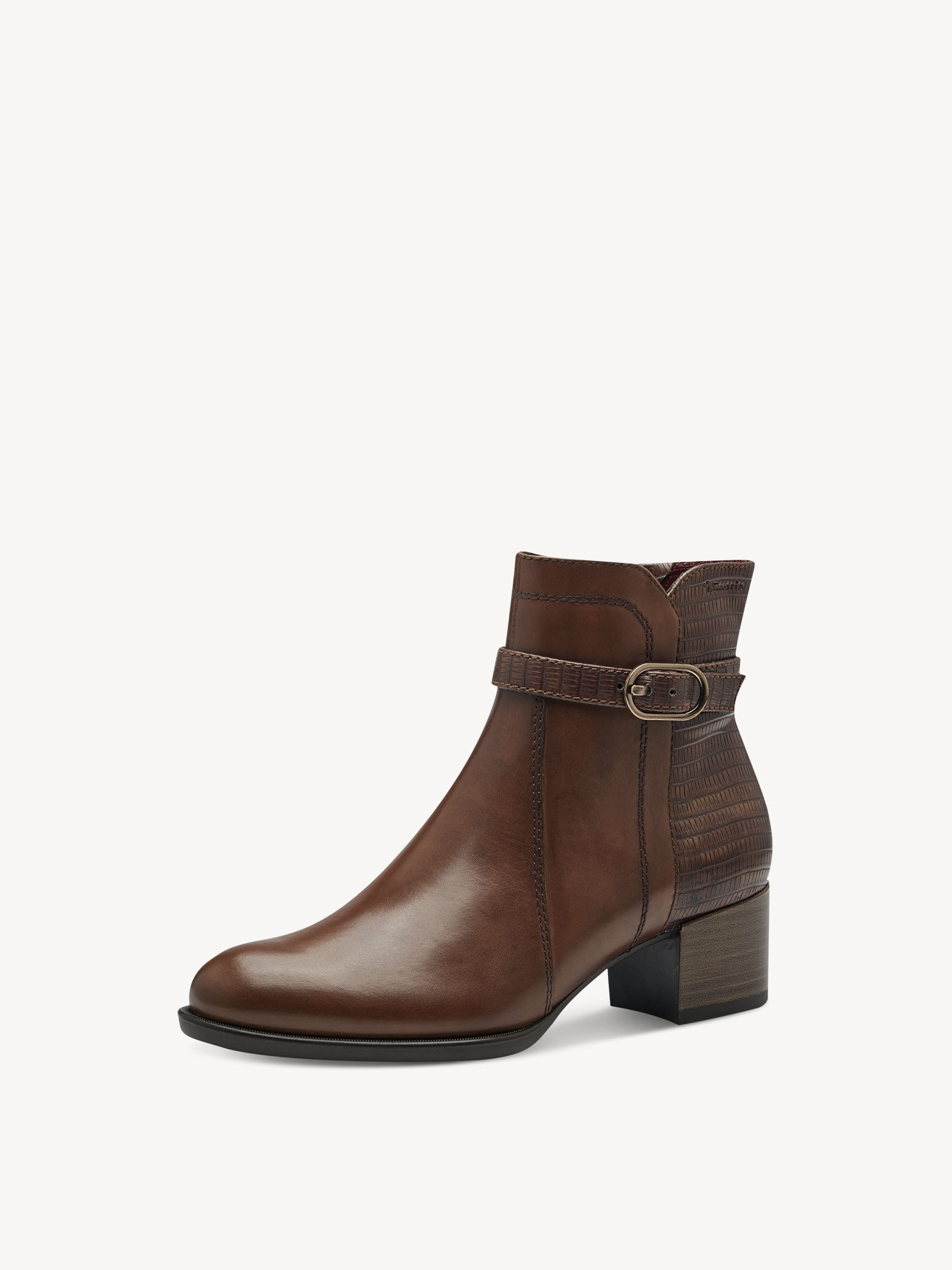 Leather Bootie - Brown