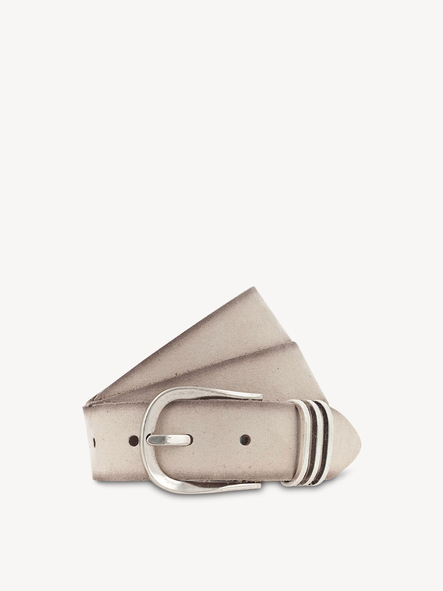 Leather Belt - Beige