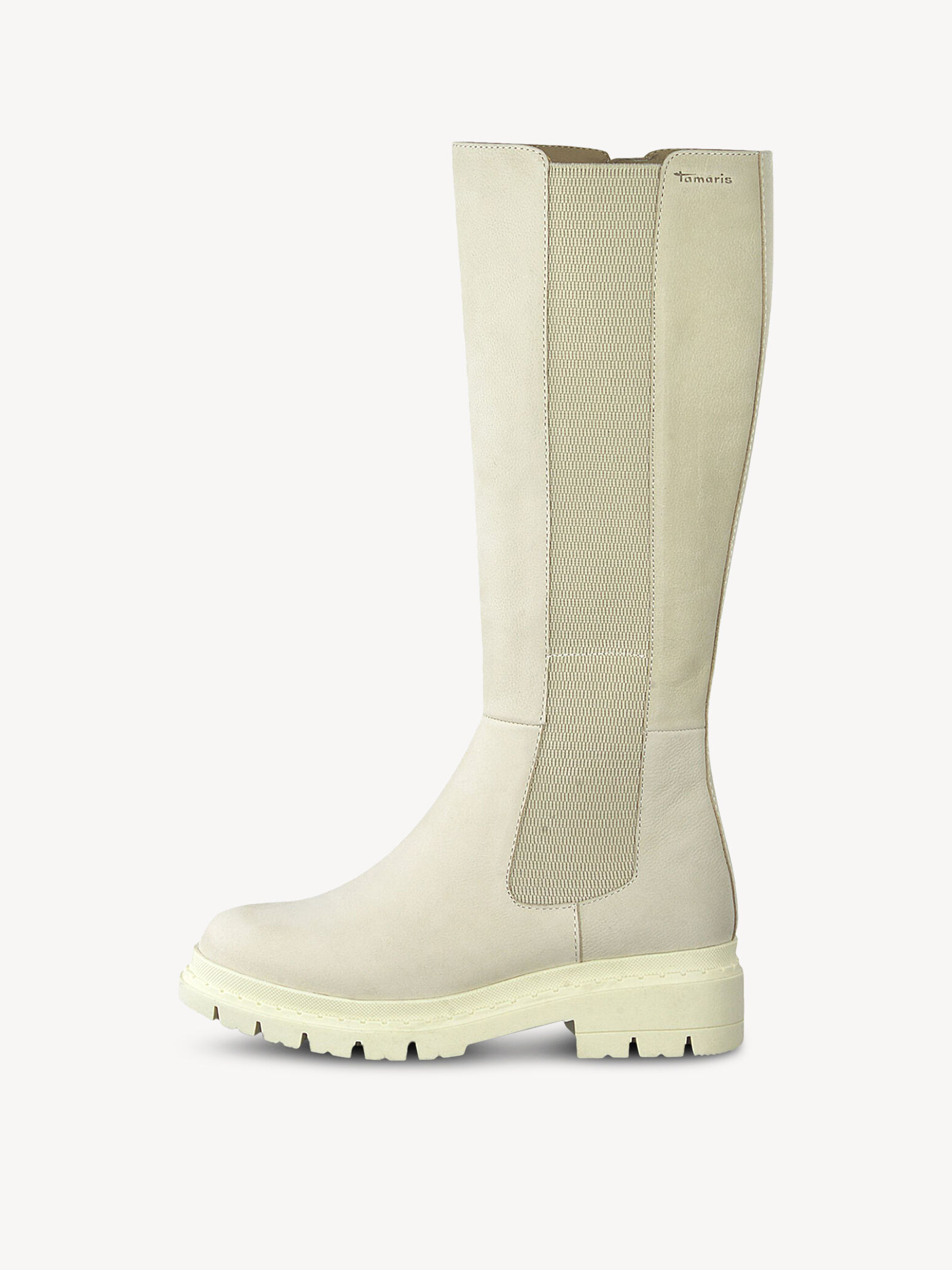 Leather Boots - Beige