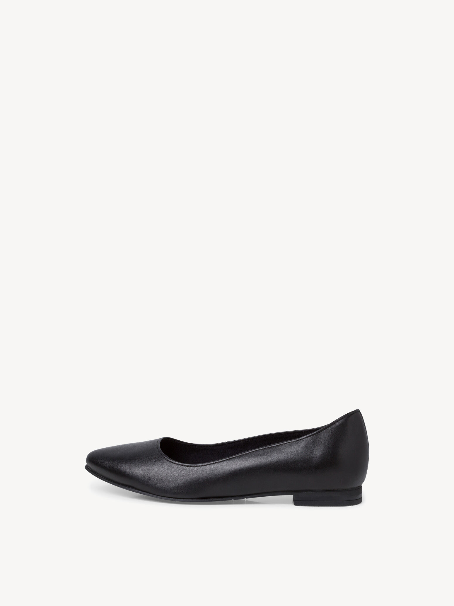Leather Ballerina - Black