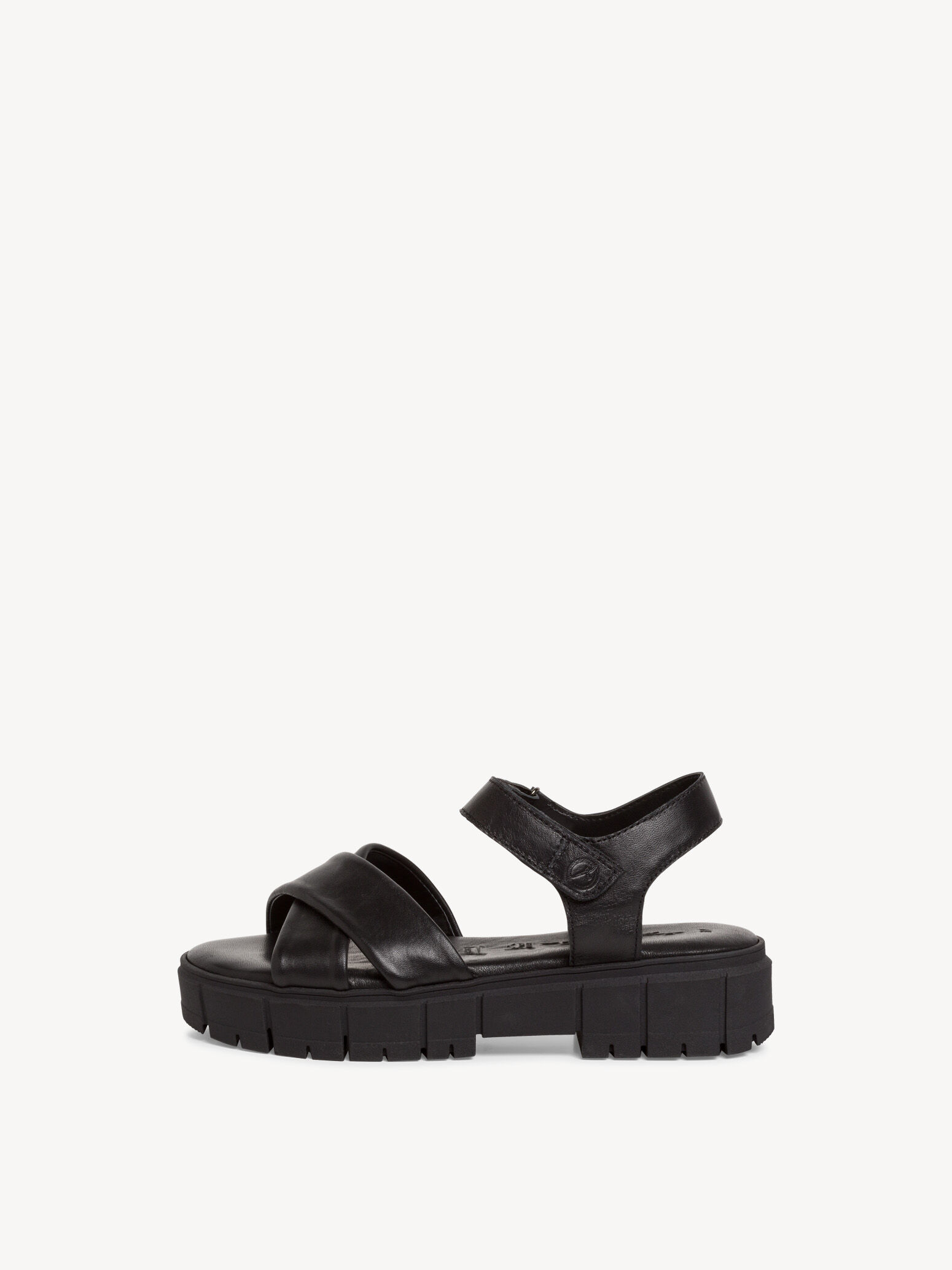 Leather Heeled Sandal - Black