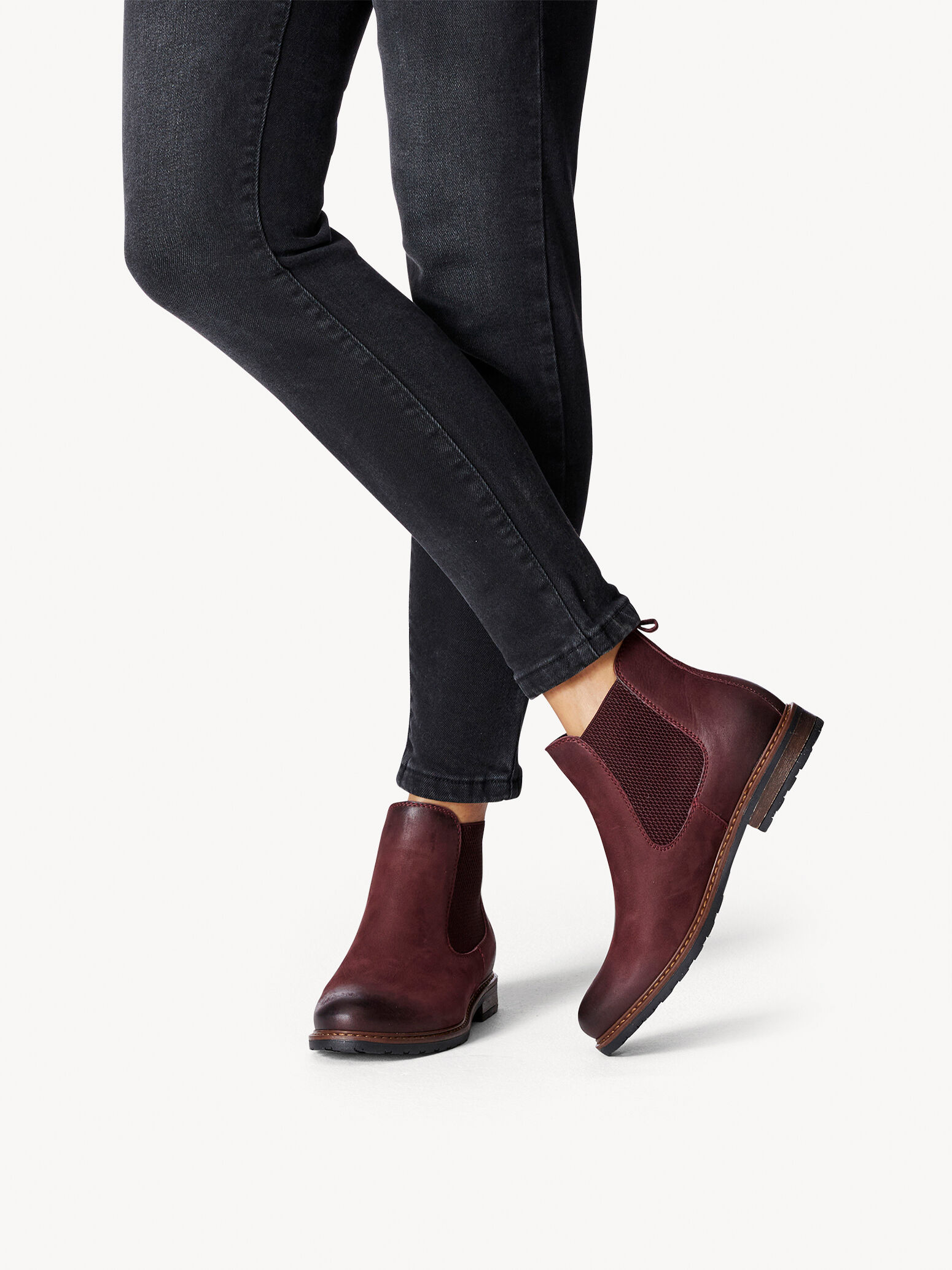 Leather Chelsea Boot - Red