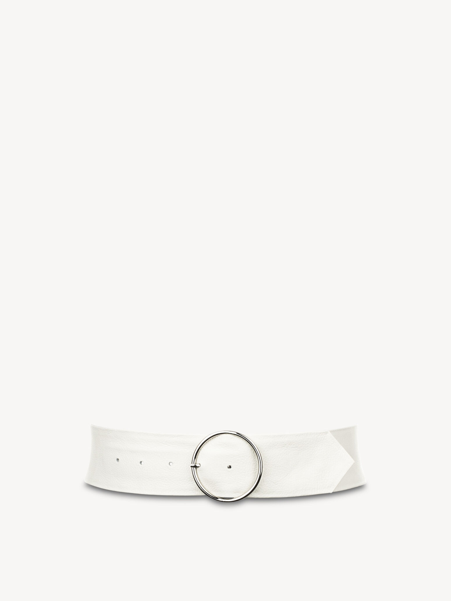 Leather Waist Belt - White