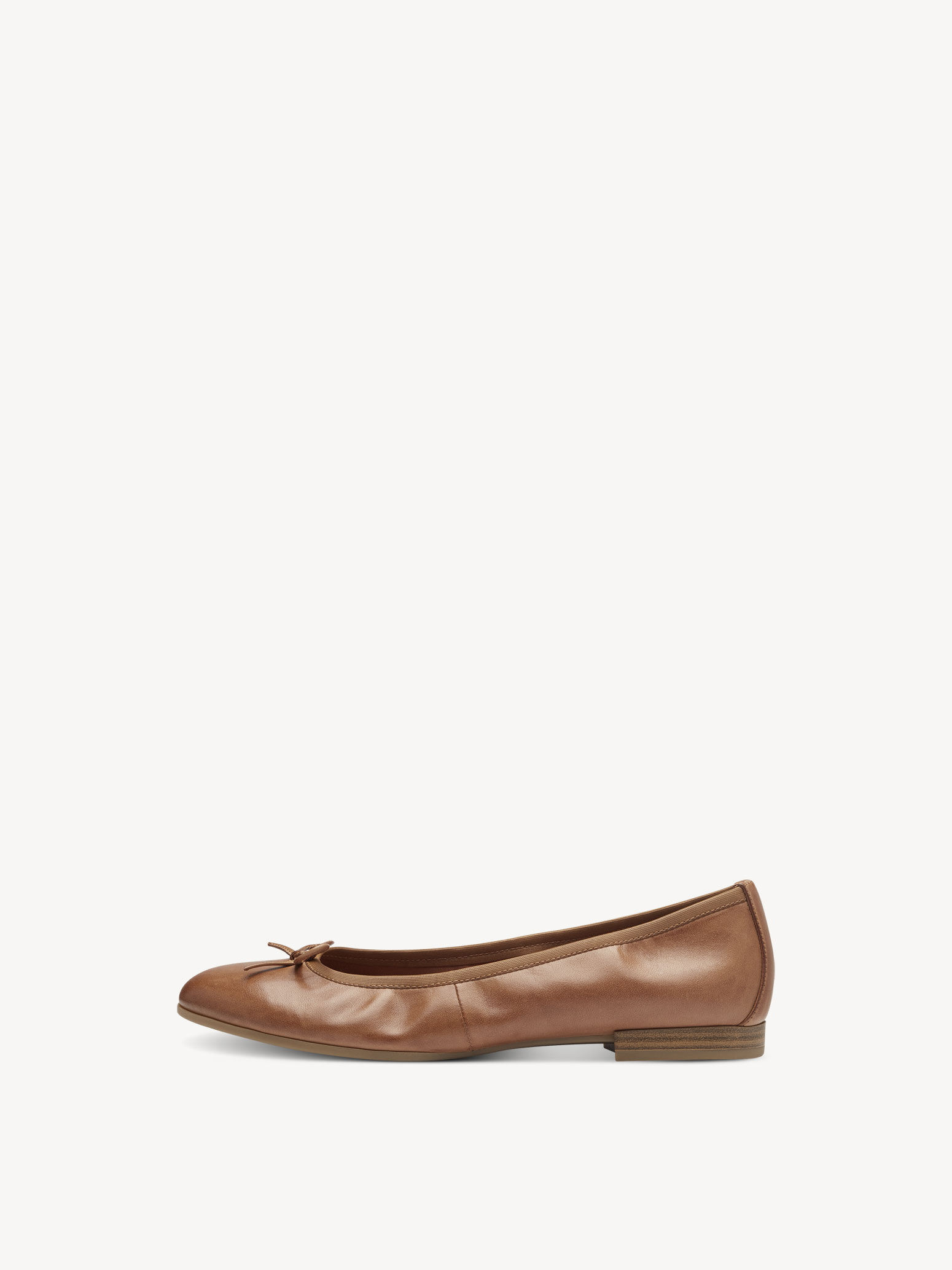 Leather Ballerina - Brown