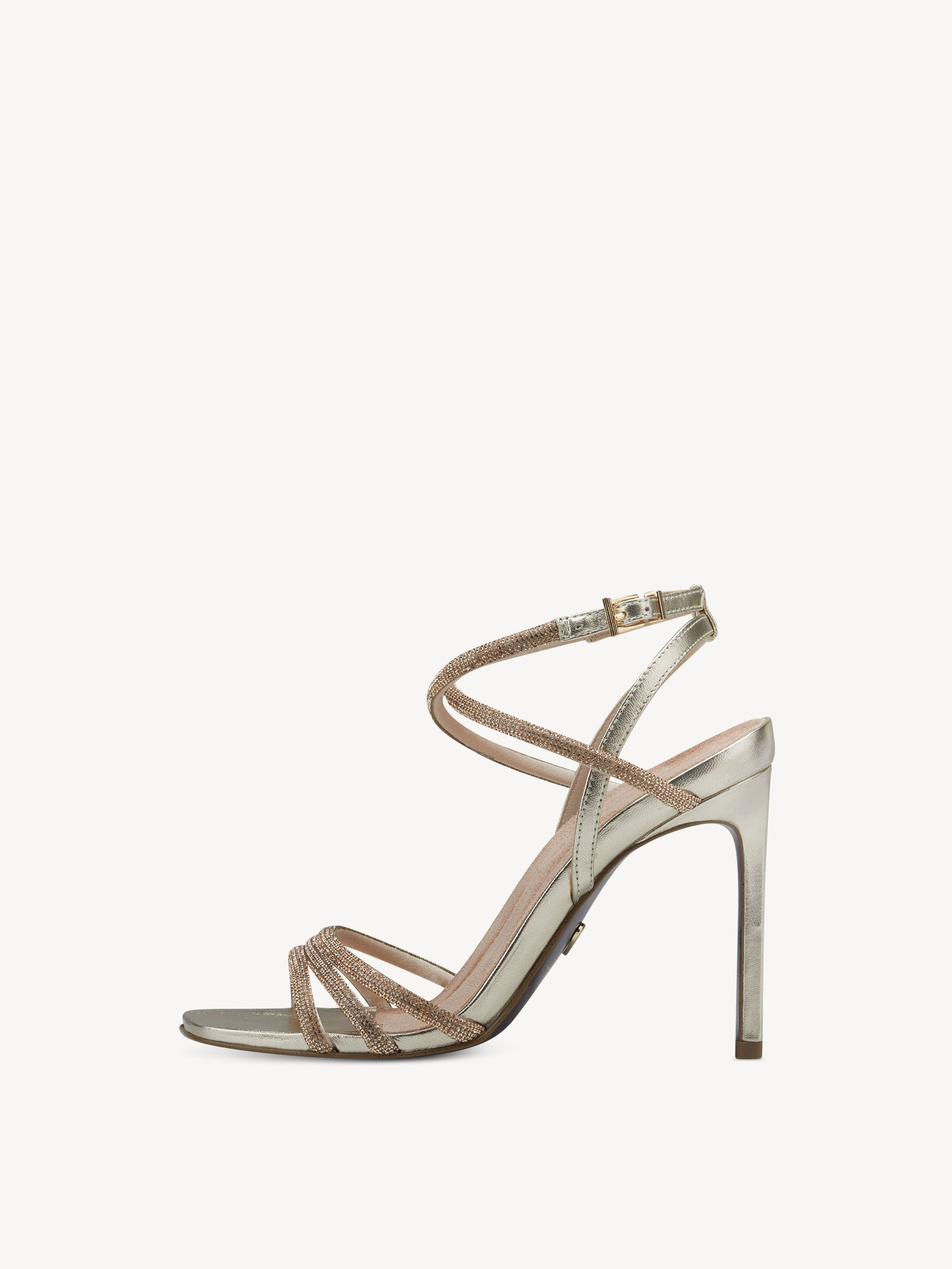 Heeled Sandal - Metallic