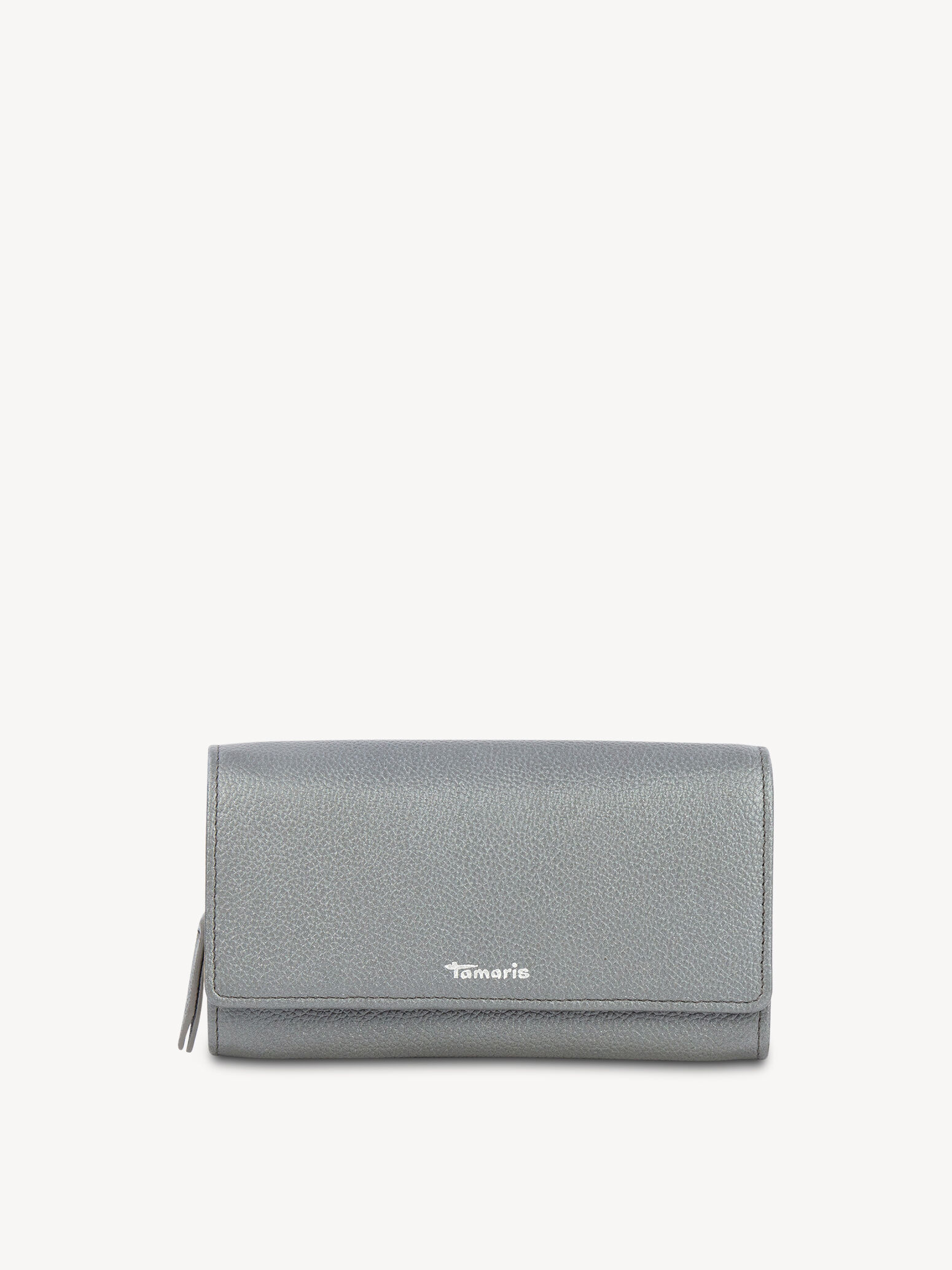 Leather Wallet - Silver