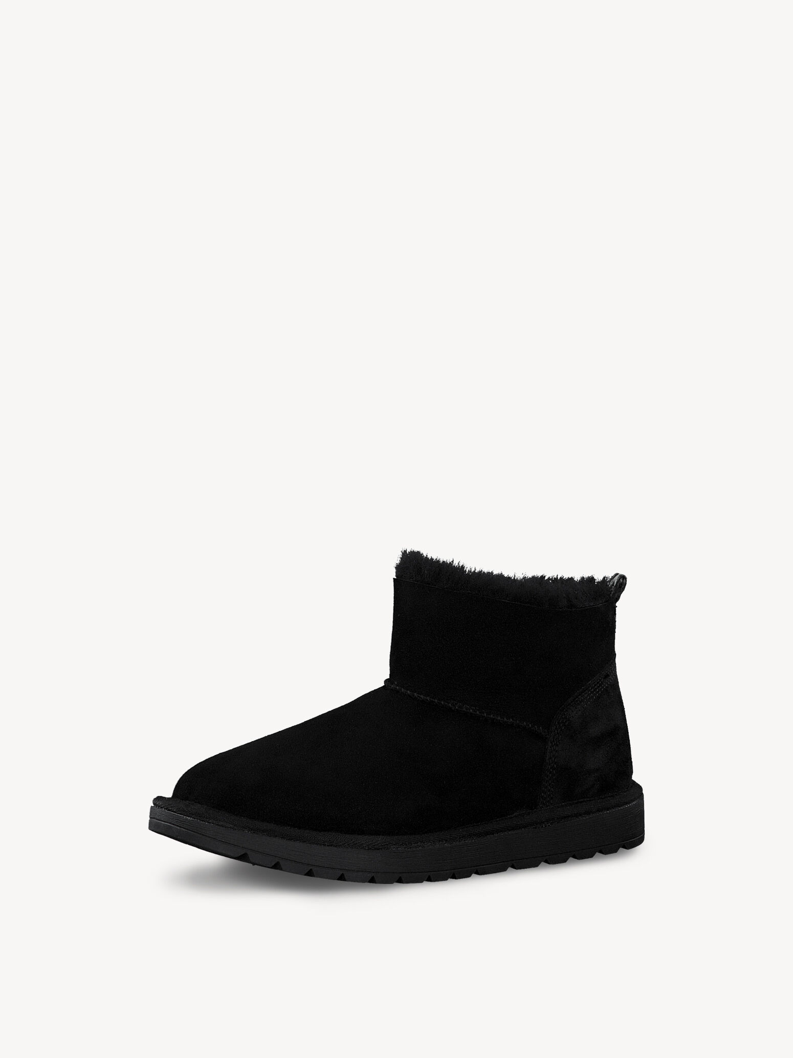 Leather Bootie - Black Warm Lining