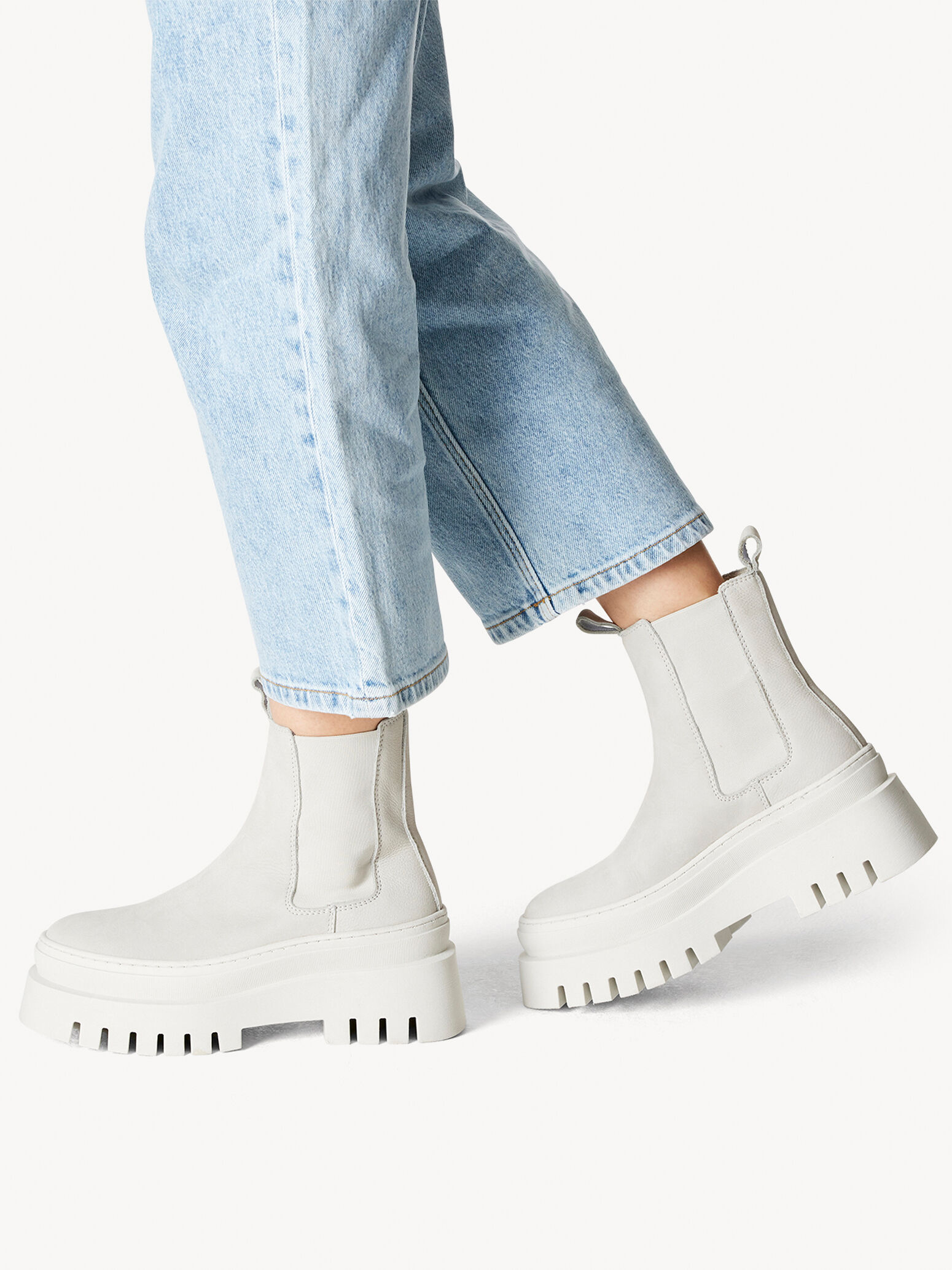 Leather Chelsea Boot - Grey