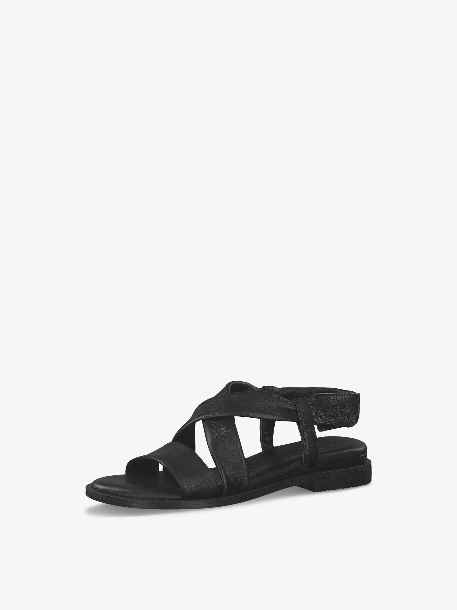 Leather Heeled Sandal - Black