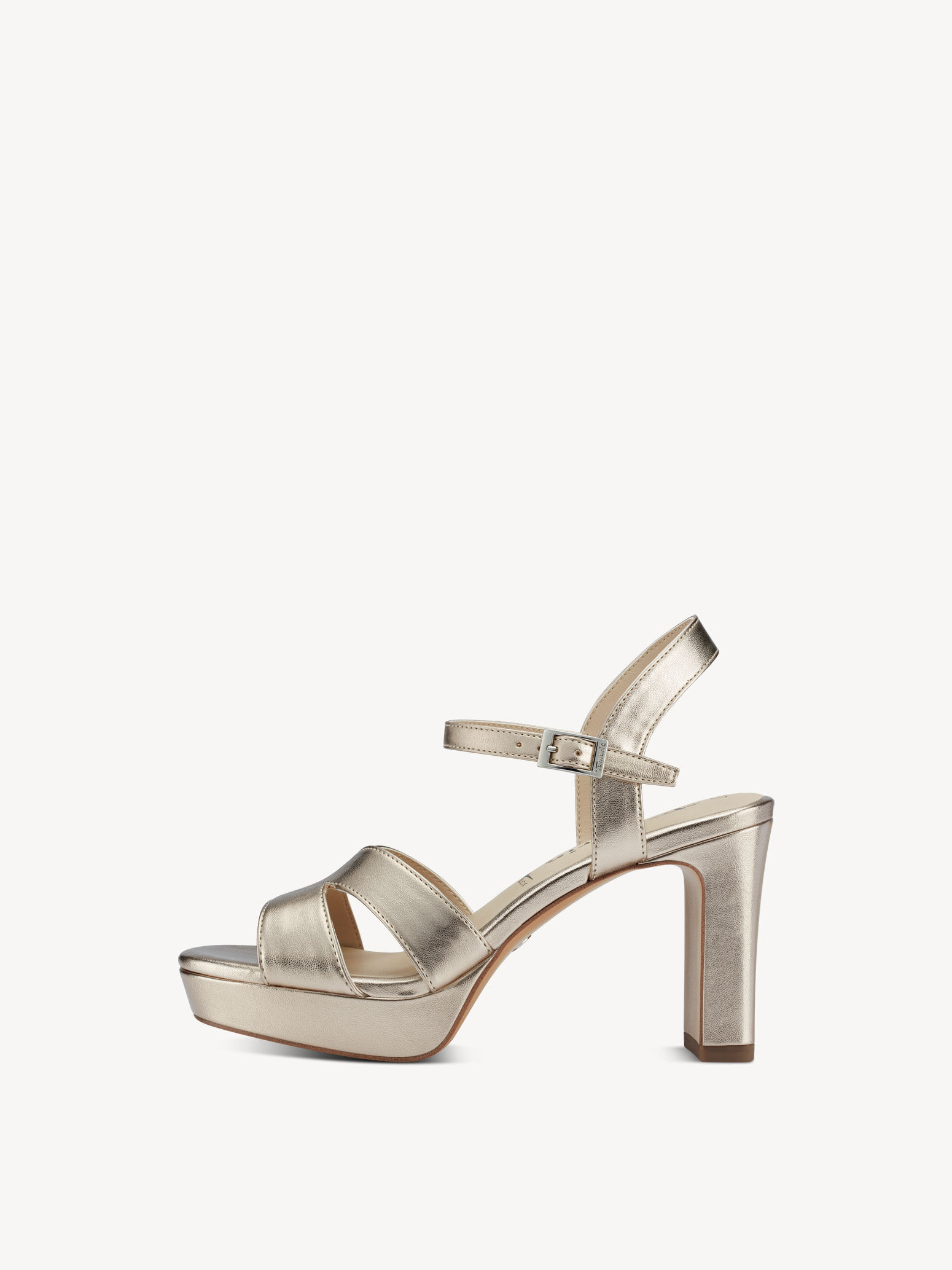 Heeled Sandal - Metallic