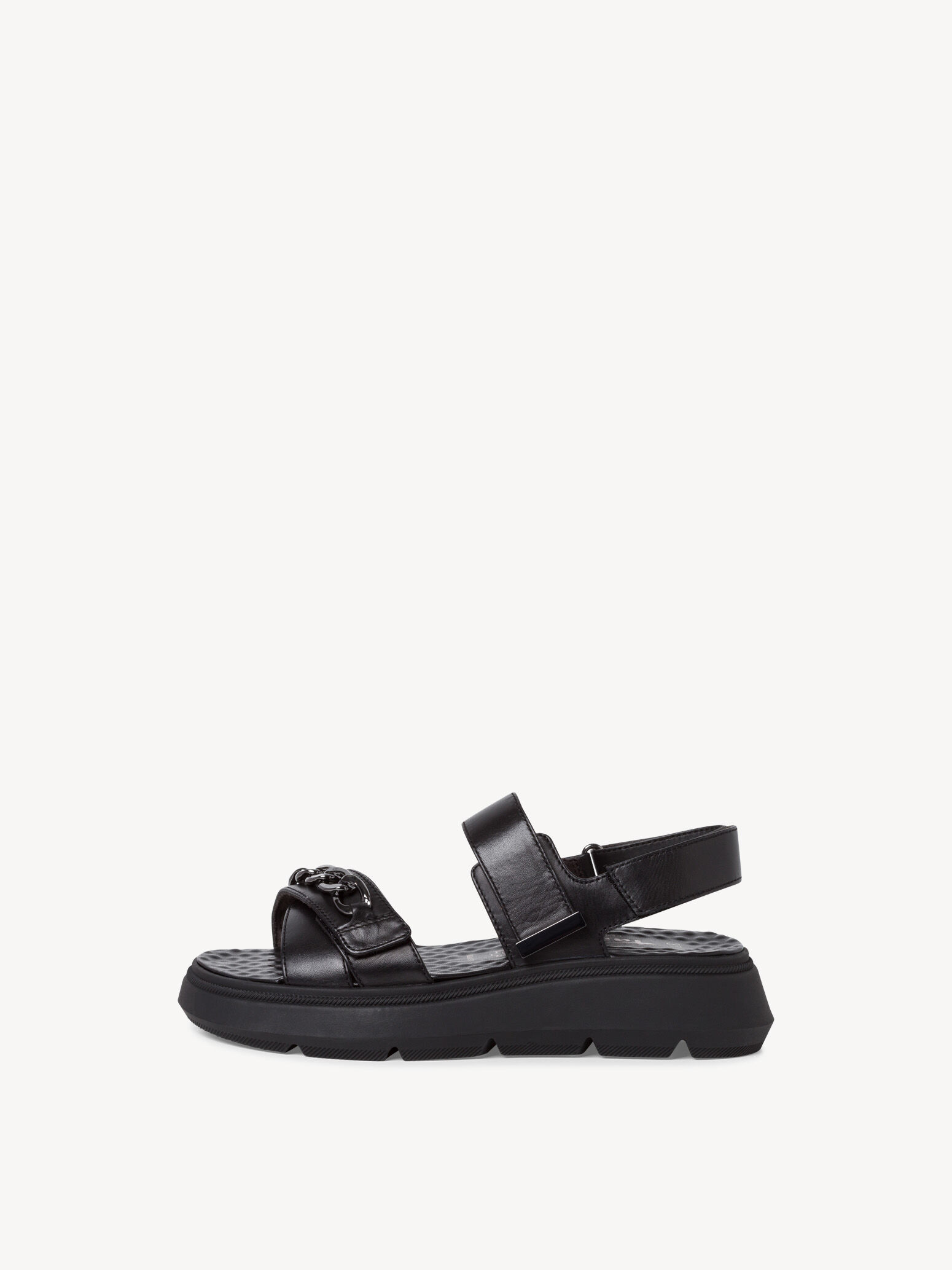 Leather Heeled Sandal - Black