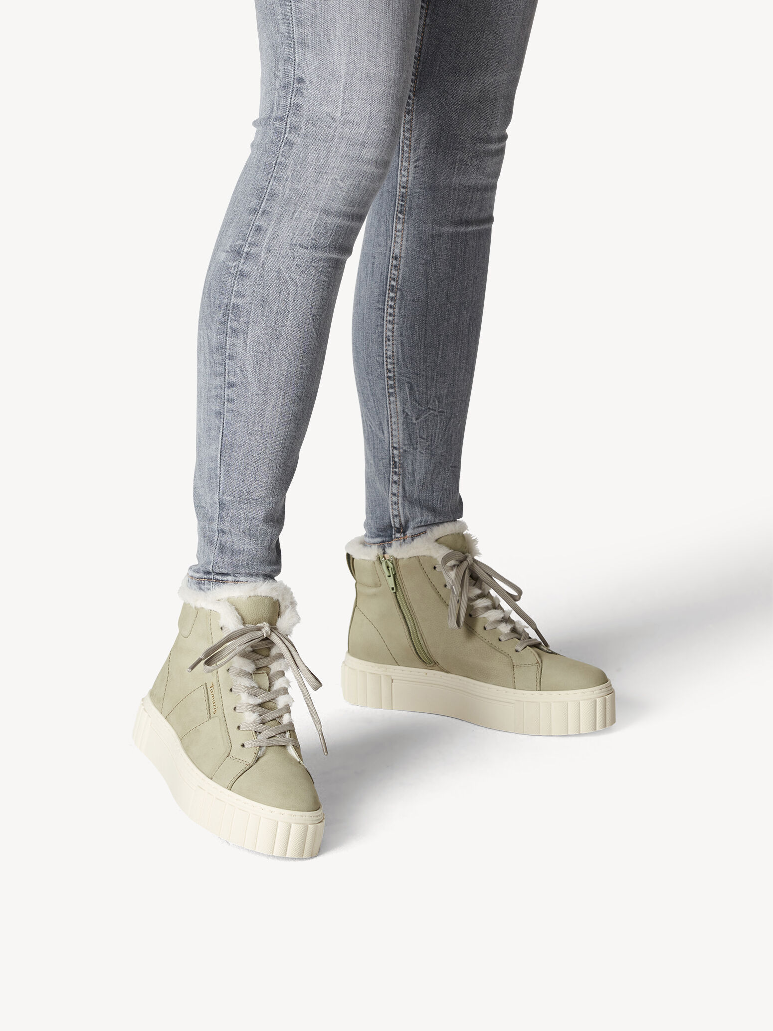 Leather Bootie - Green Warm Lining