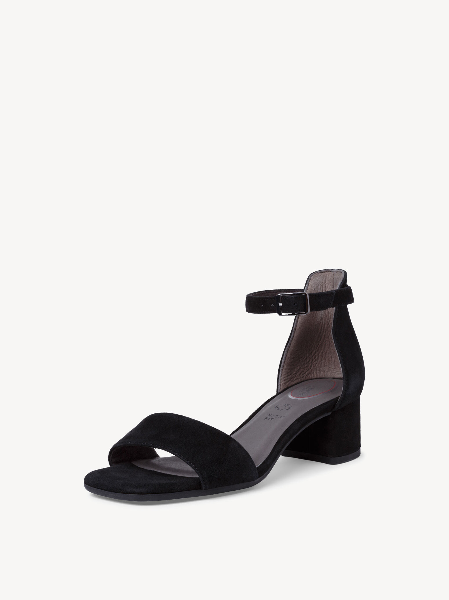 Leather Heeled Sandal - Black