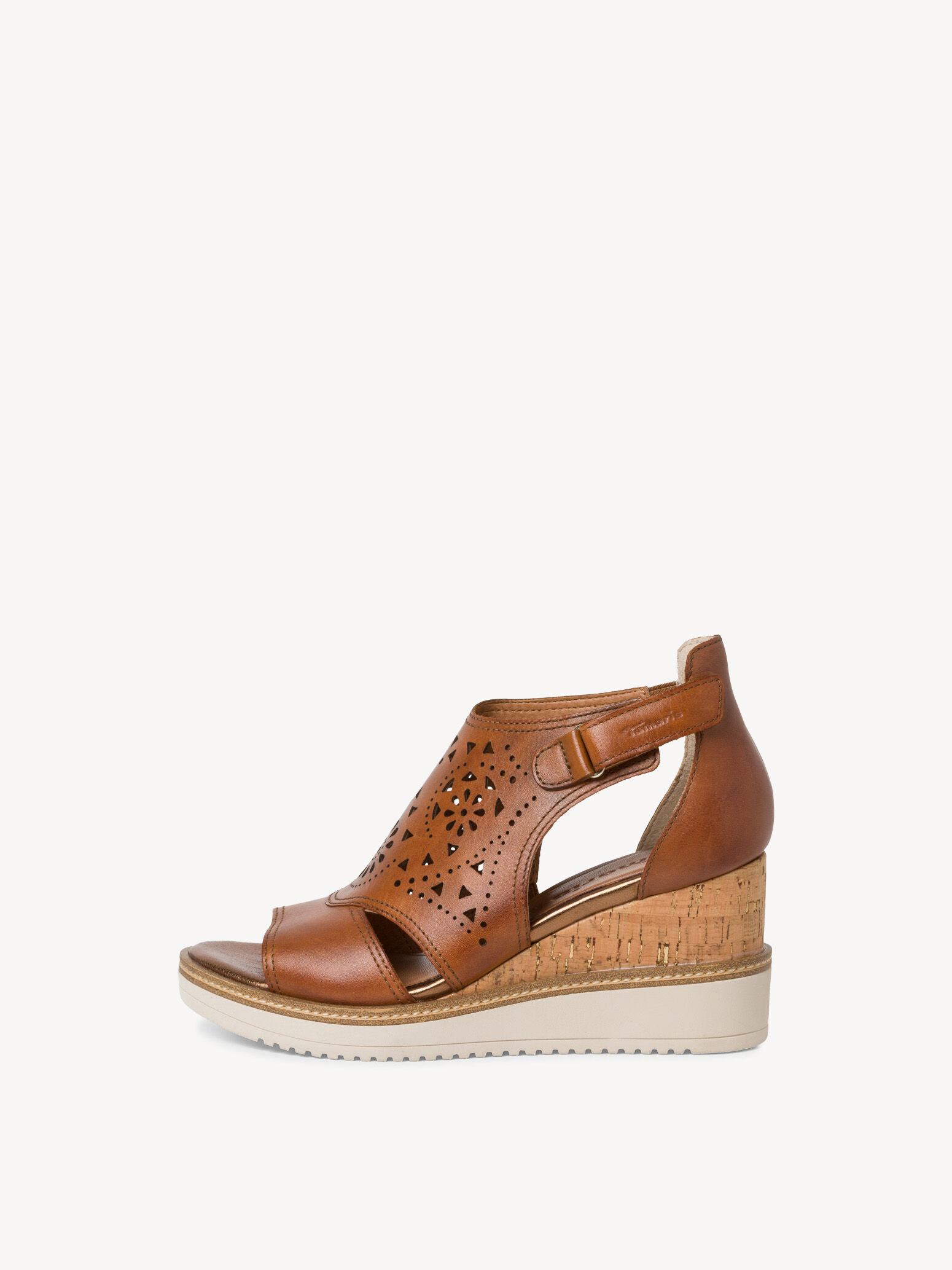 Leather Heeled Sandal - Brown