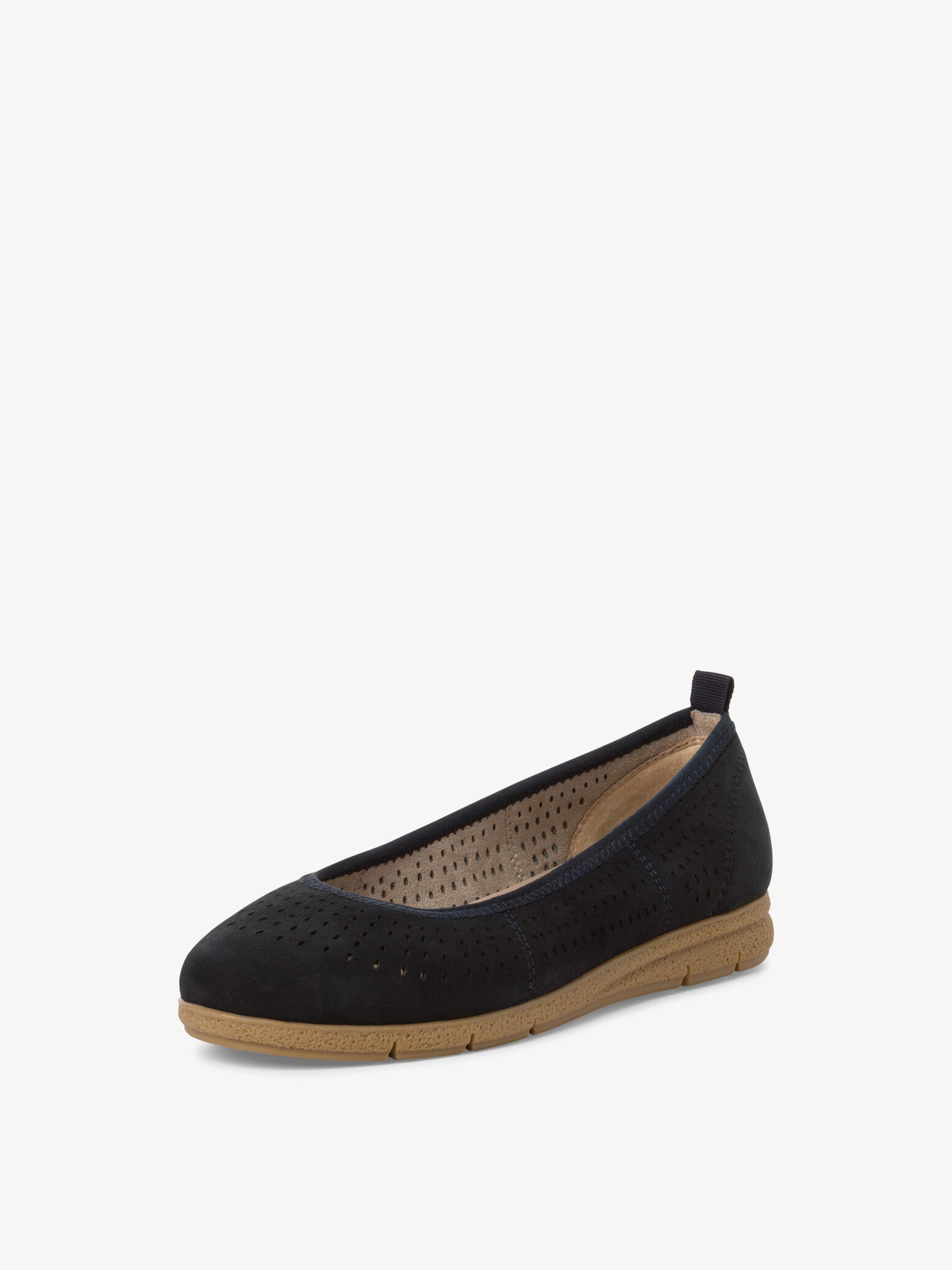 Leather Ballerina - Blue