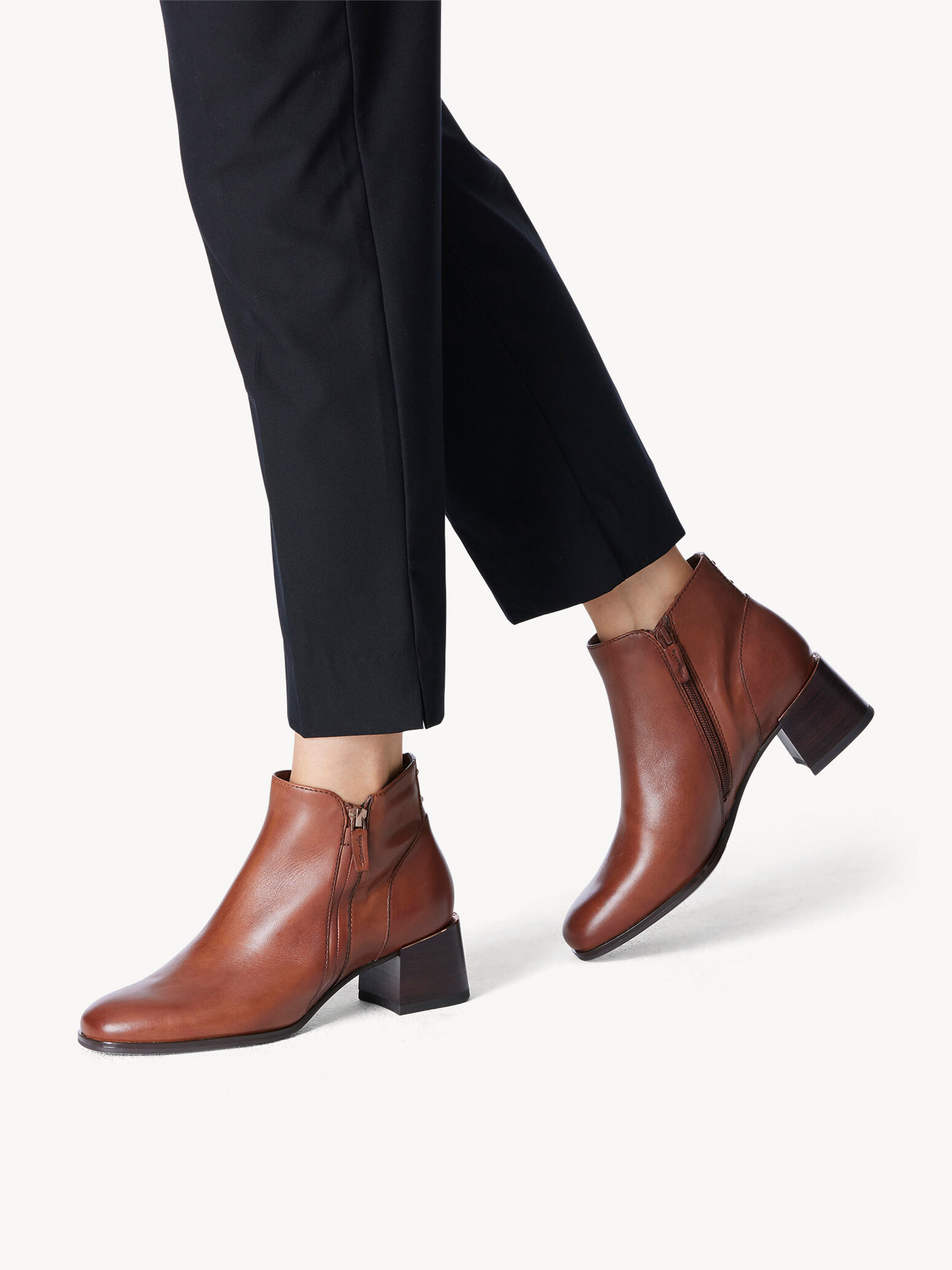 Leather Bootie - Brown