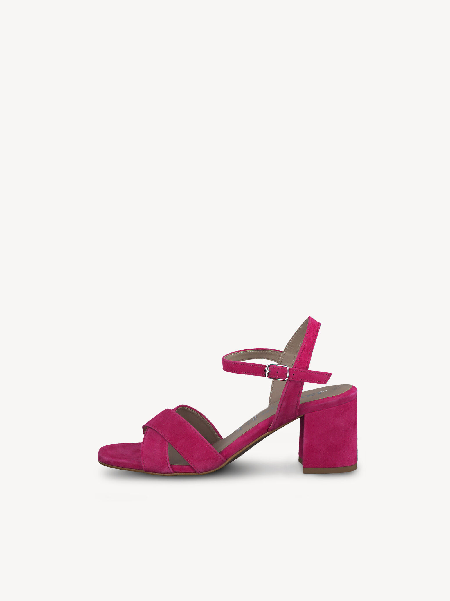 Leather Heeled Sandal - Pink