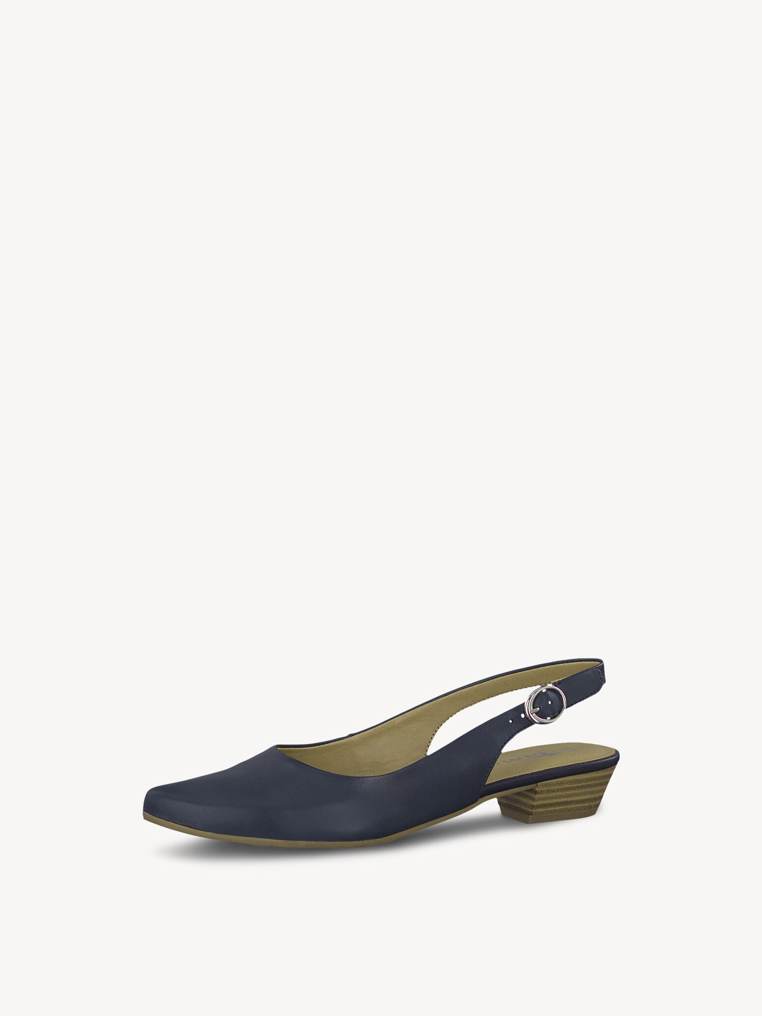 Leather Sling Pumps - Blue