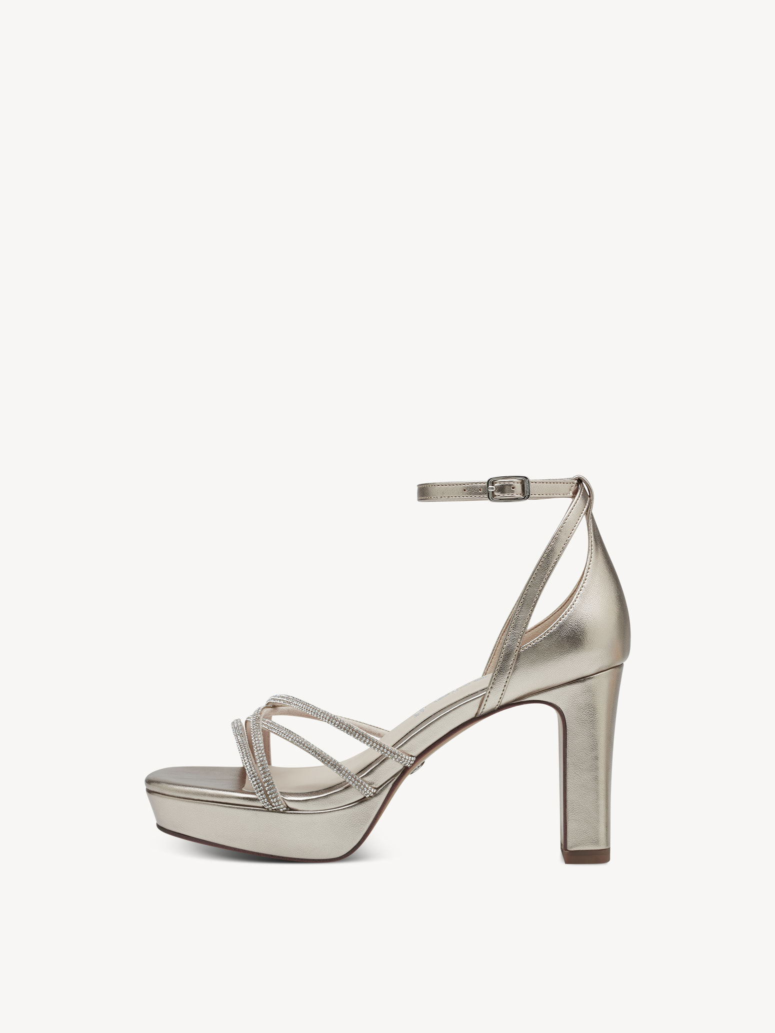 Heeled Sandal - Metallic