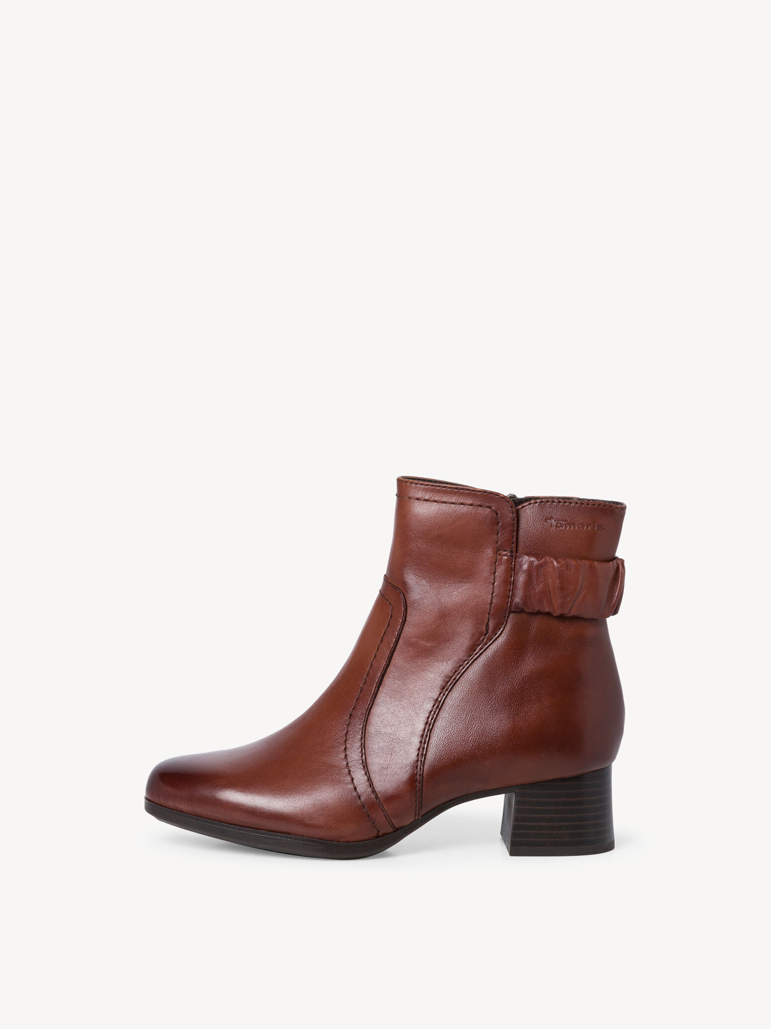 Leather Bootie - Brown